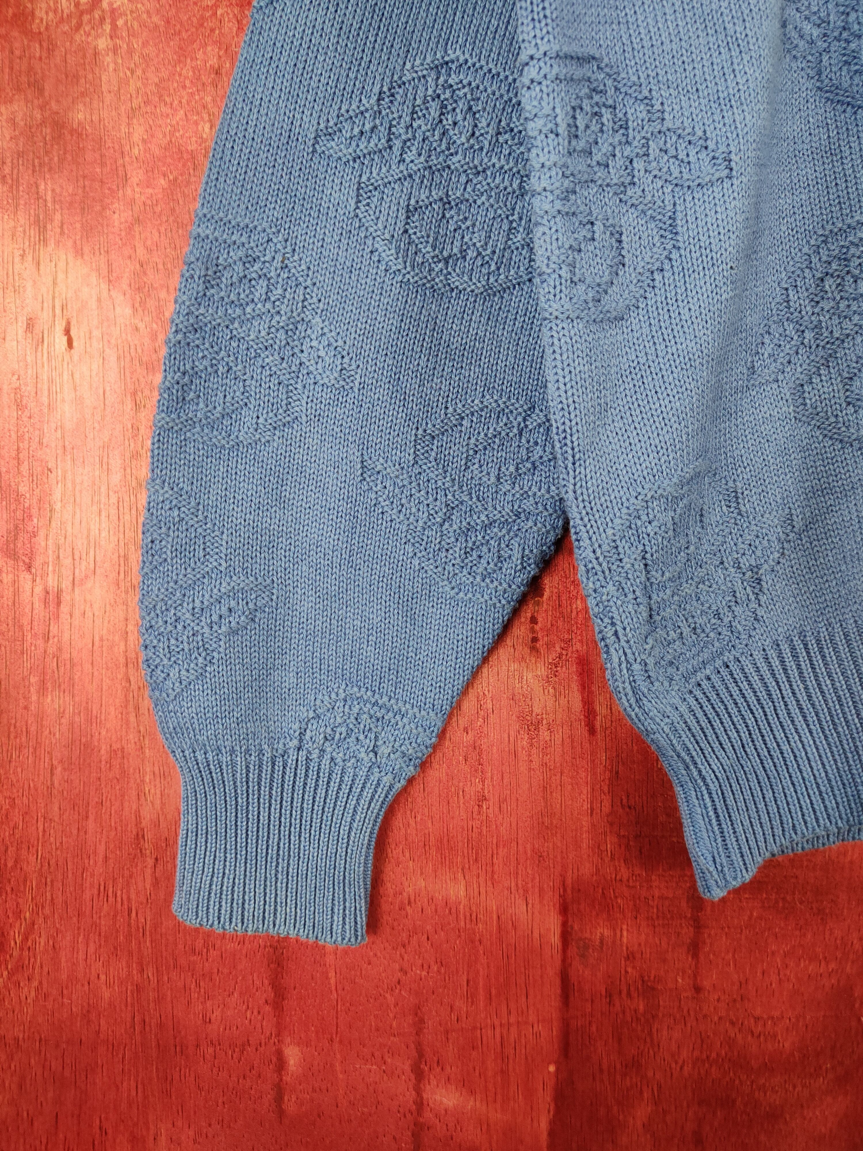 Homespun Knitwear Japanese Brand Blue Knitwear Cardigan #5930 Size M / US 6-8 / IT 42-44 - 4 Thumbnail