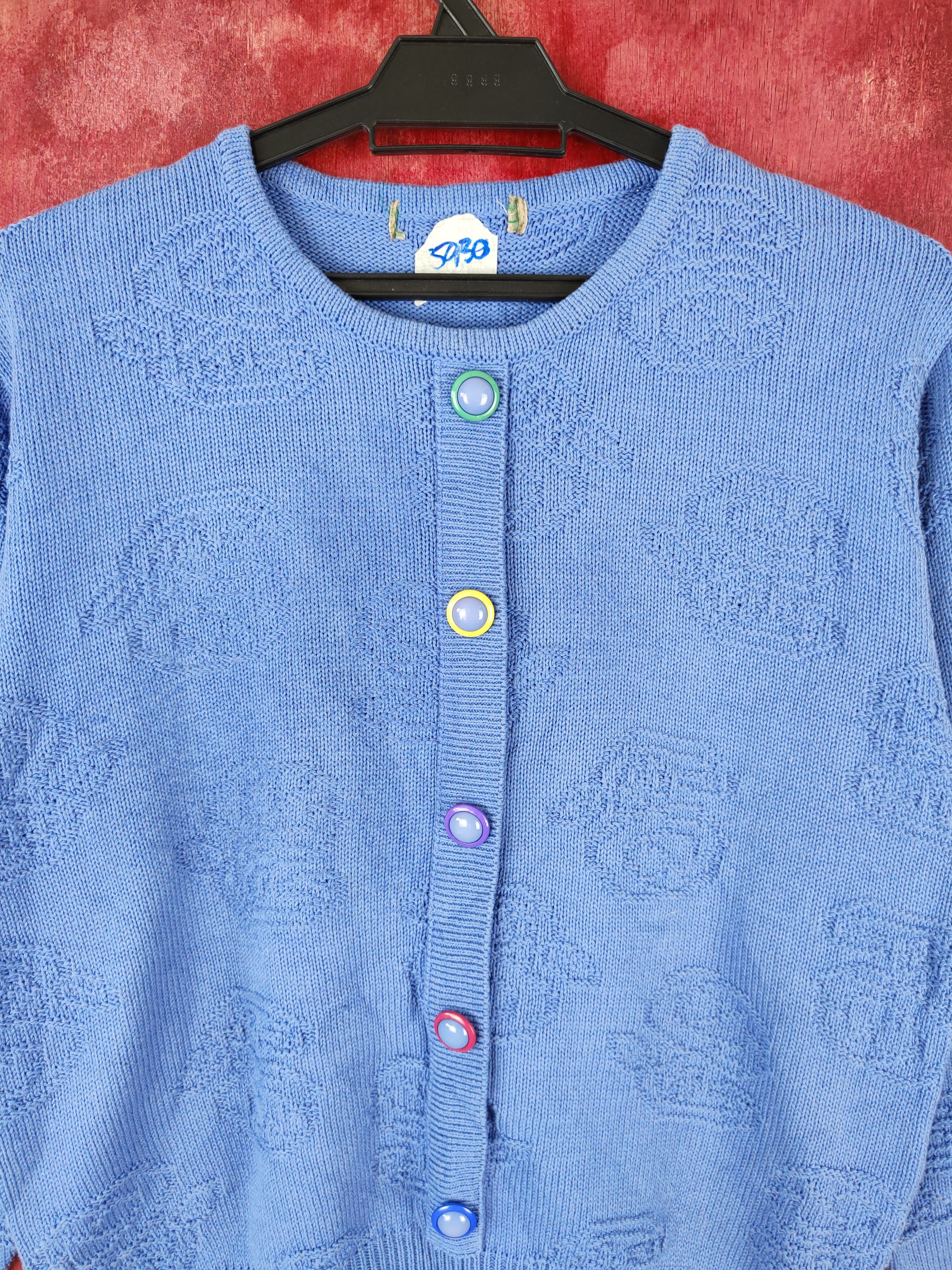 Homespun Knitwear Japanese Brand Blue Knitwear Cardigan #5930 Size M / US 6-8 / IT 42-44 - 2 Thumbnail