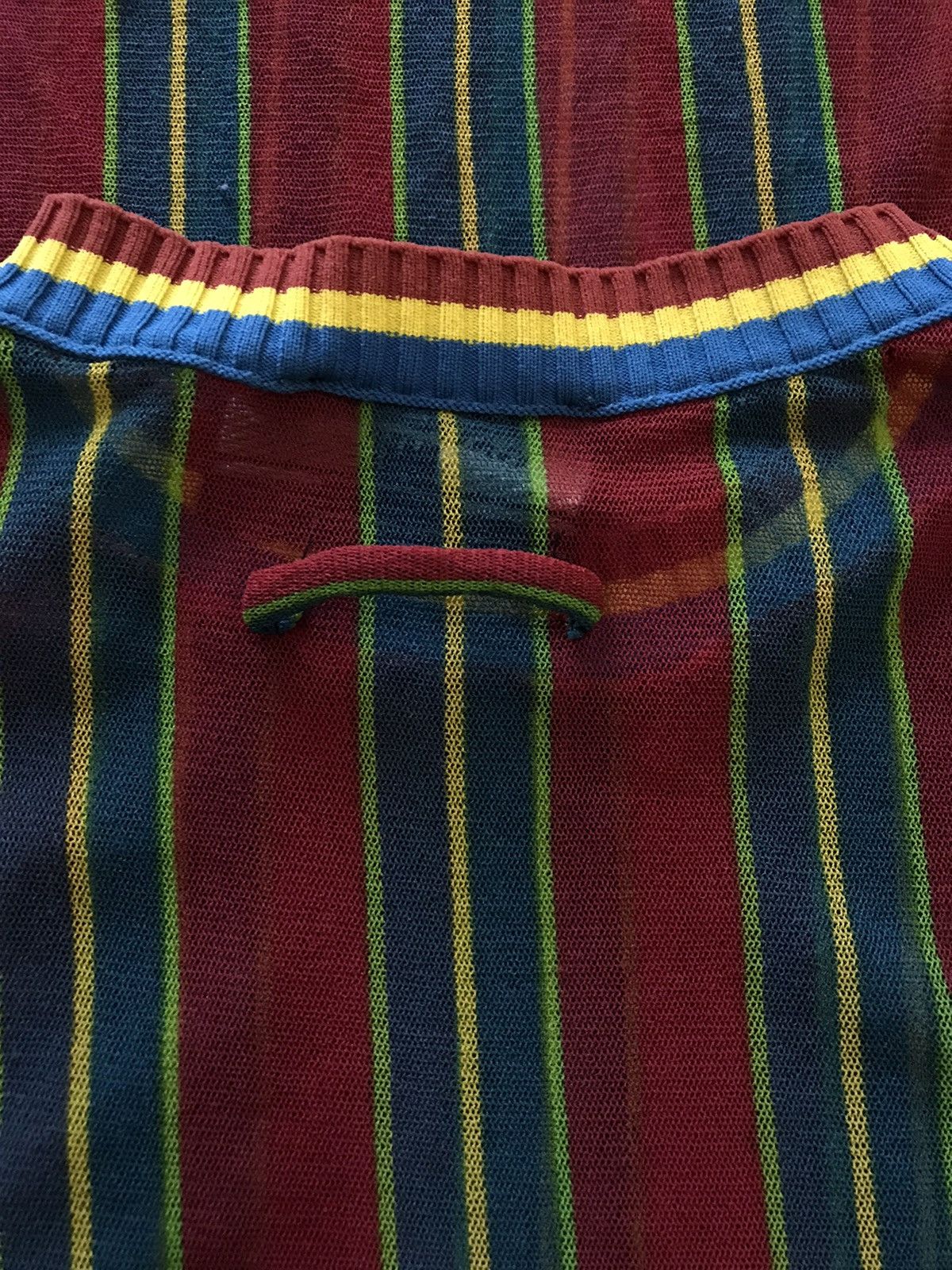 Designer × Jean Paul Gaultier Jean Paul Gaultier Maille Mesh Striped Down Size M / US 6-8 / IT 42-44 - 11 Thumbnail