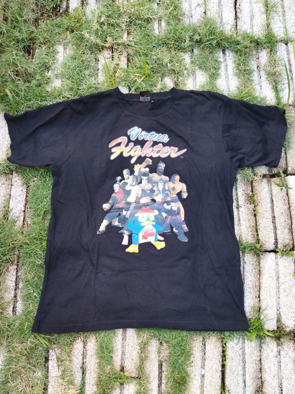 image of Cartoon Network x Exclusive Game Sega Virtua Fighter Vintage Tshirt in Black, Men's (Size XL)