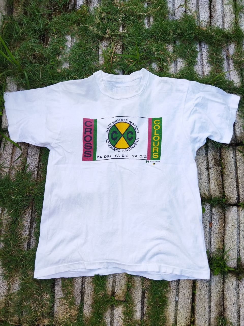 Cross Colours Vintage Cross Colours Post Hip Hop Nation Ya Dig Tee Size US XL / EU 56 / 4 - 1 Thumbnail
