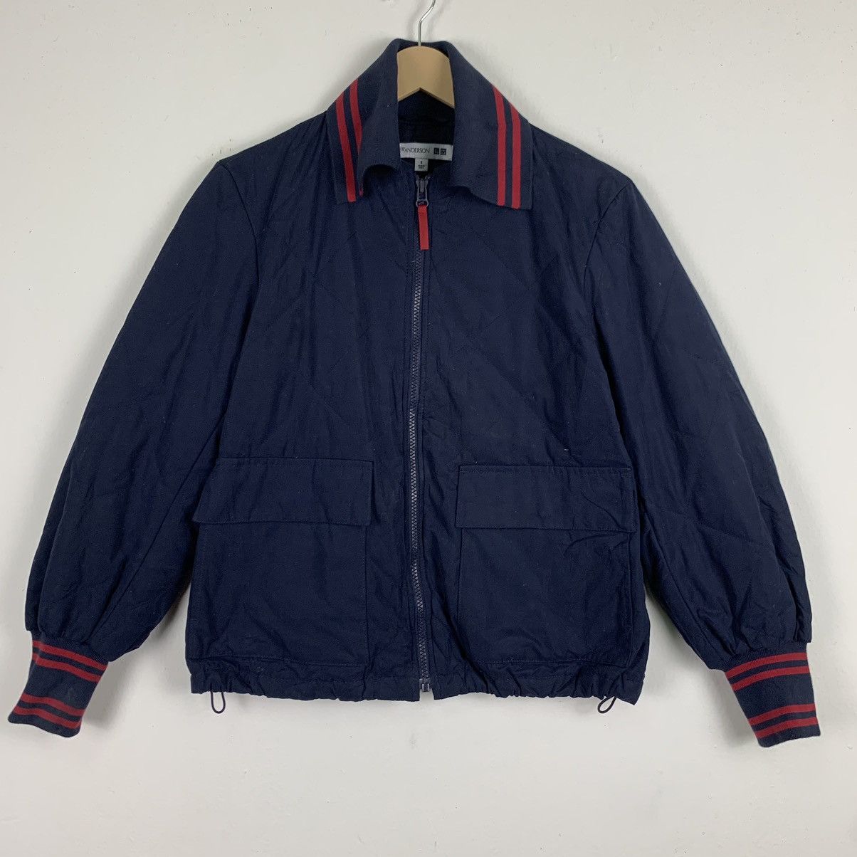 image of J W Anderson x Uniqlo J.w Anderson X Uniqlo Bombers Jacket 2 Pocket in Navy, Men's (Size Small)