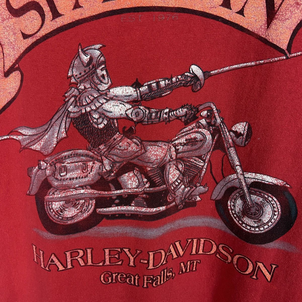 Vintage Vintage 90s Harley Davidson Spartan Great falls single tee Size US XL / EU 56 / 4 - 7 Thumbnail