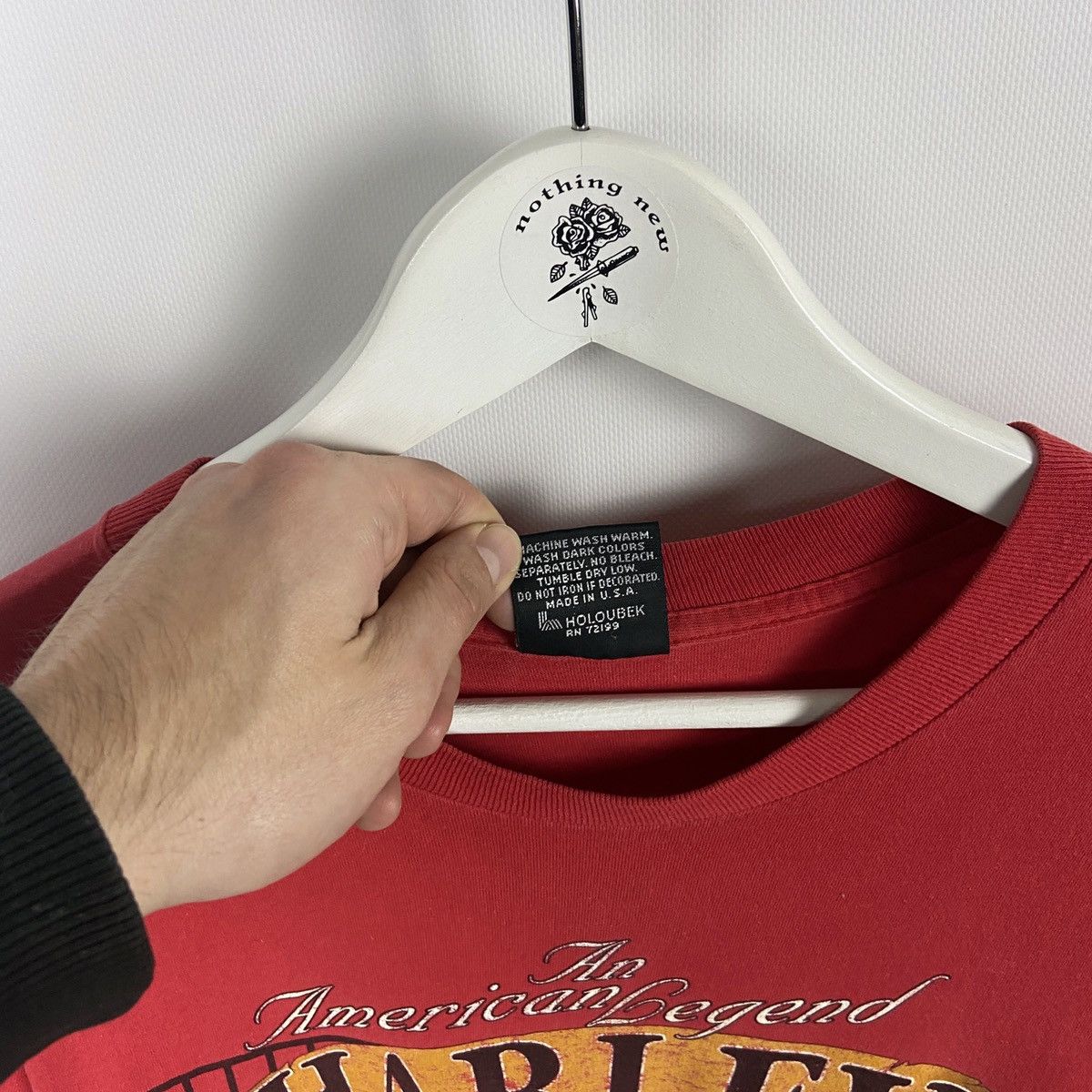 Vintage Vintage 90s Harley Davidson Spartan Great falls single tee Size US XL / EU 56 / 4 - 9 Thumbnail