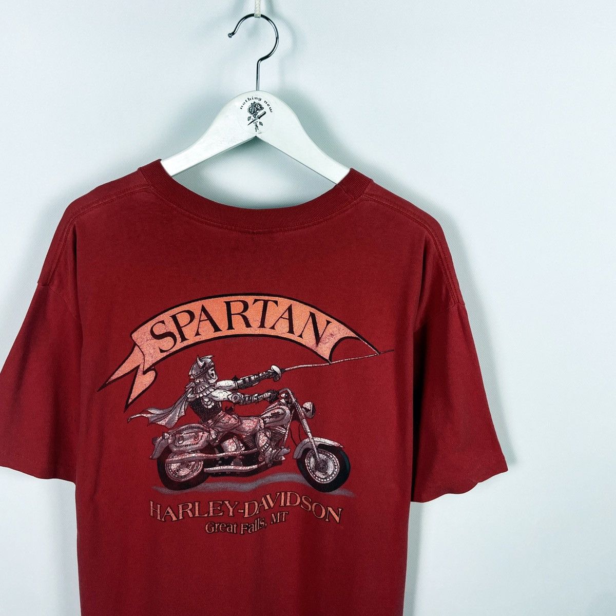 Vintage Vintage 90s Harley Davidson Spartan Great falls single tee Size US XL / EU 56 / 4 - 3 Thumbnail