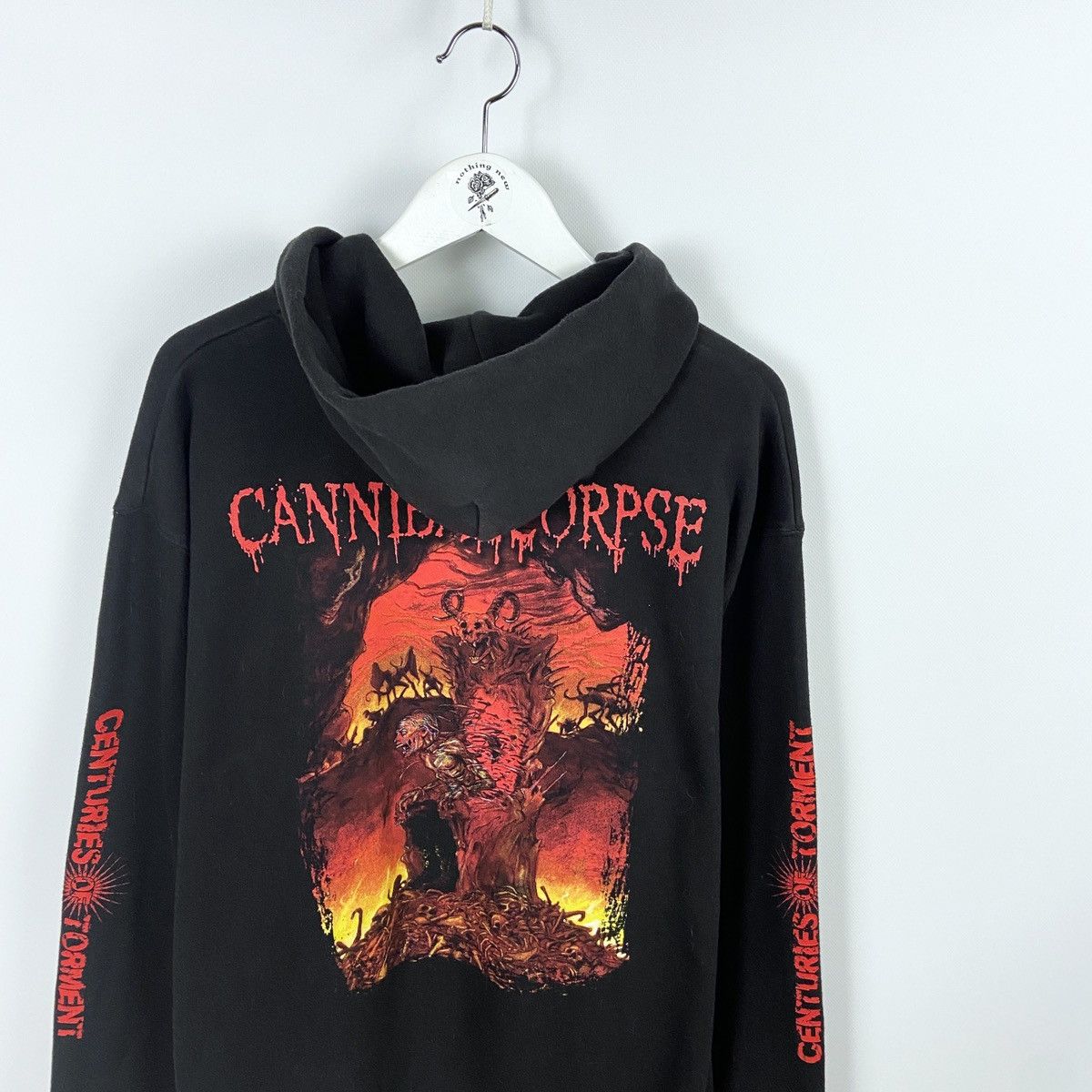 Band Tees Vintage 00s Cannibal Corpse rock hoodie Centuries of torment Size US L / EU 52-54 / 3 - 3 Thumbnail