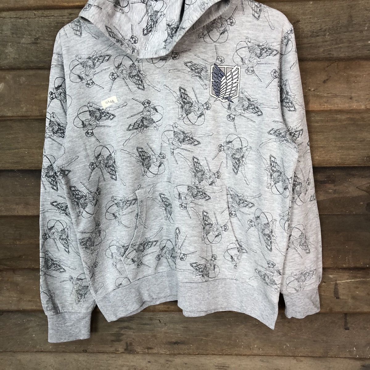 Anime Mikasa anima japan fullprint Grey Hoodie #074B Size US L / EU 52-54 / 3 - 3 Thumbnail