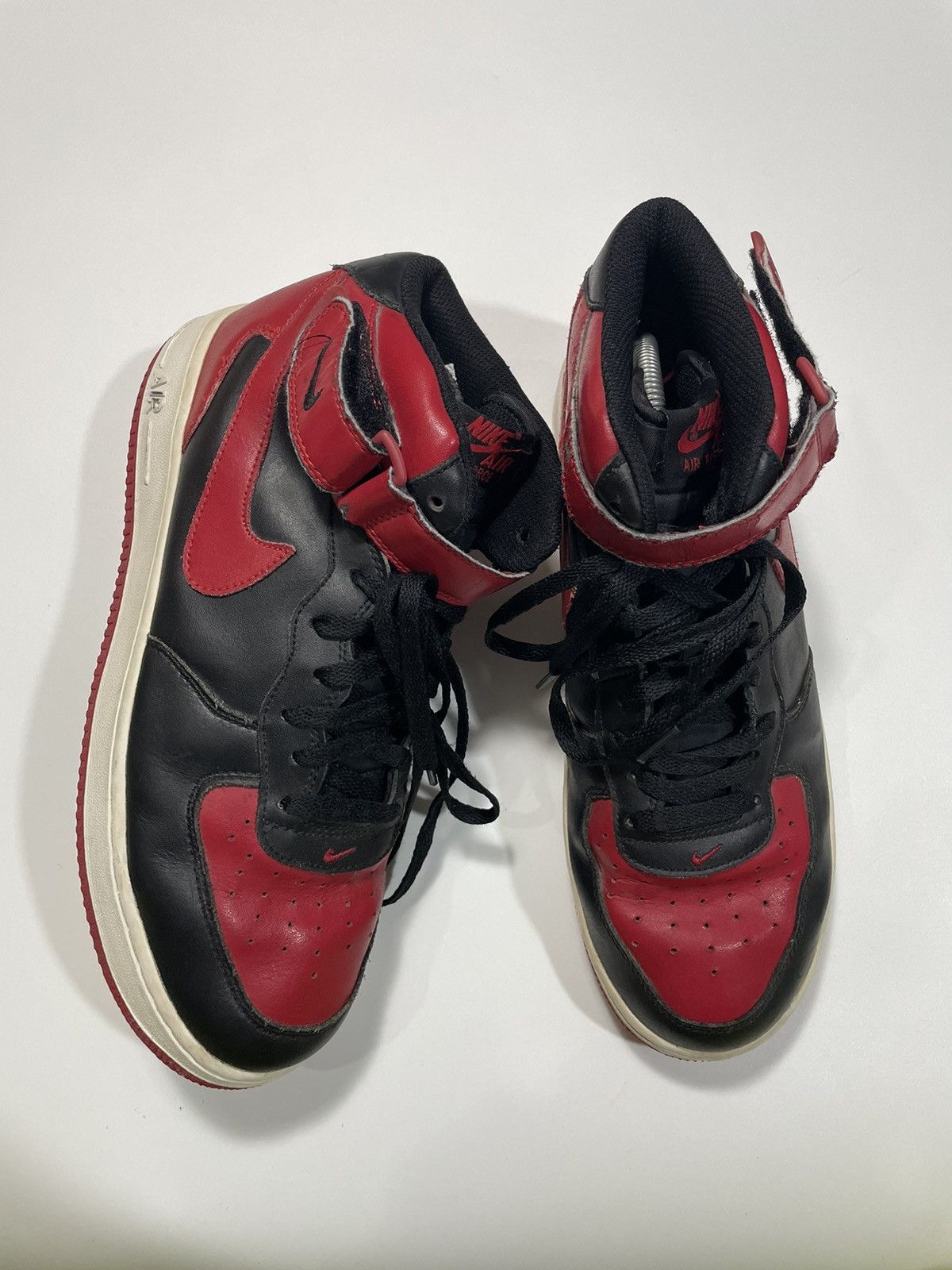 Vintage Vintage Nike Air Force 1 Bred Mid chicago bulls leather Size US 10 / EU 43 - 3 Thumbnail