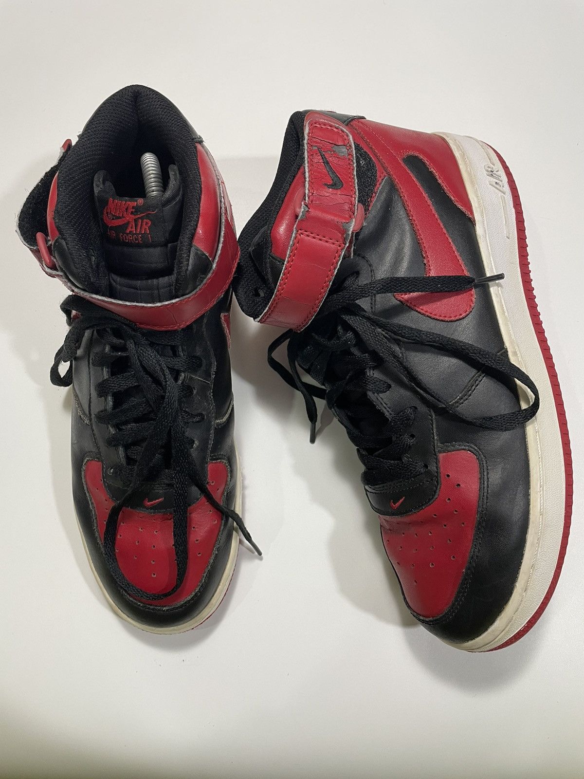 Vintage Vintage Nike Air Force 1 Bred Mid chicago bulls leather Size US 10 / EU 43 - 2 Thumbnail