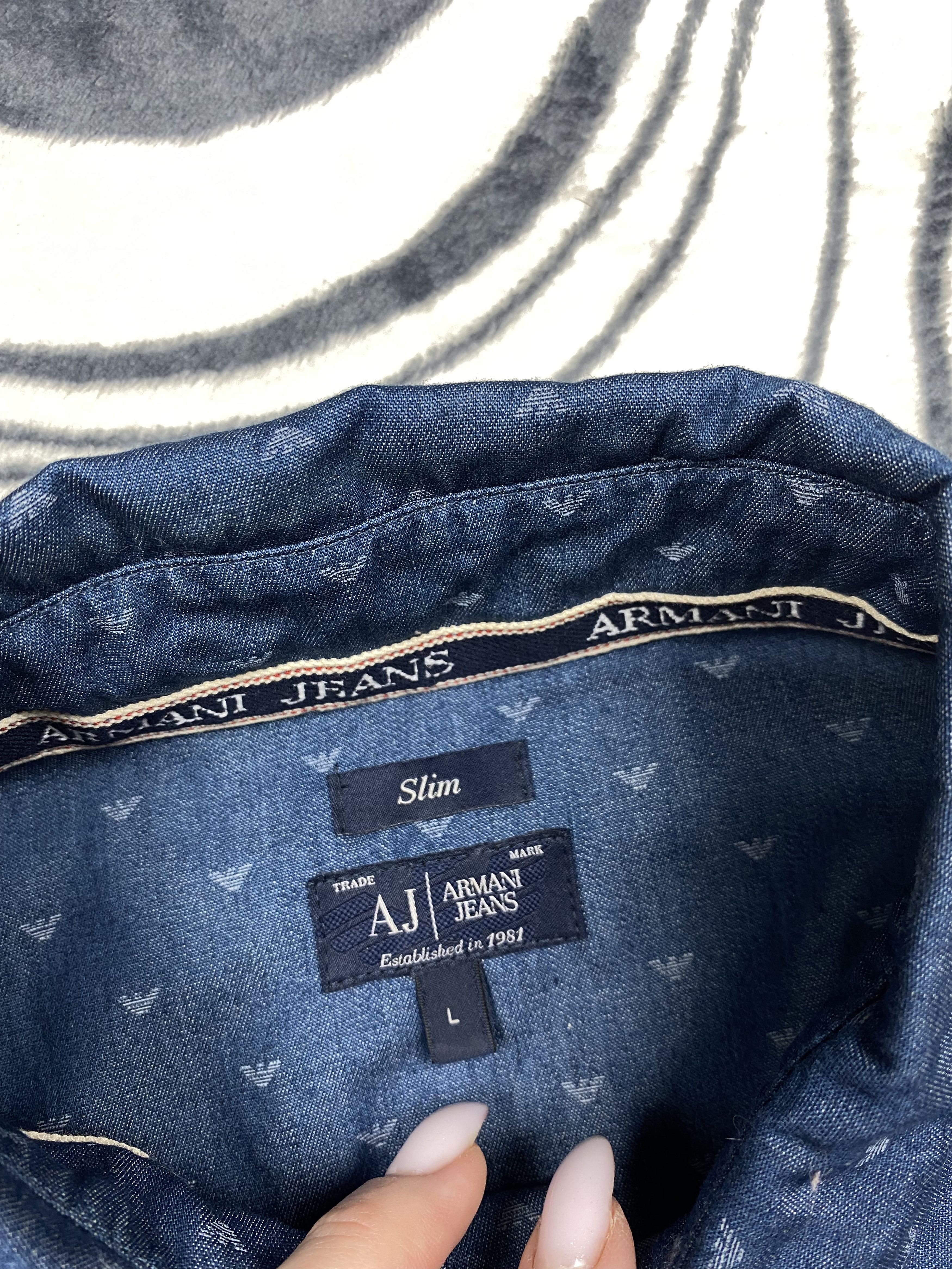 Armani × Vintage Armani Jeans Vintage Denim Shirt Jeans Slim Fit Size US L / EU 52-54 / 3 - 4 Thumbnail