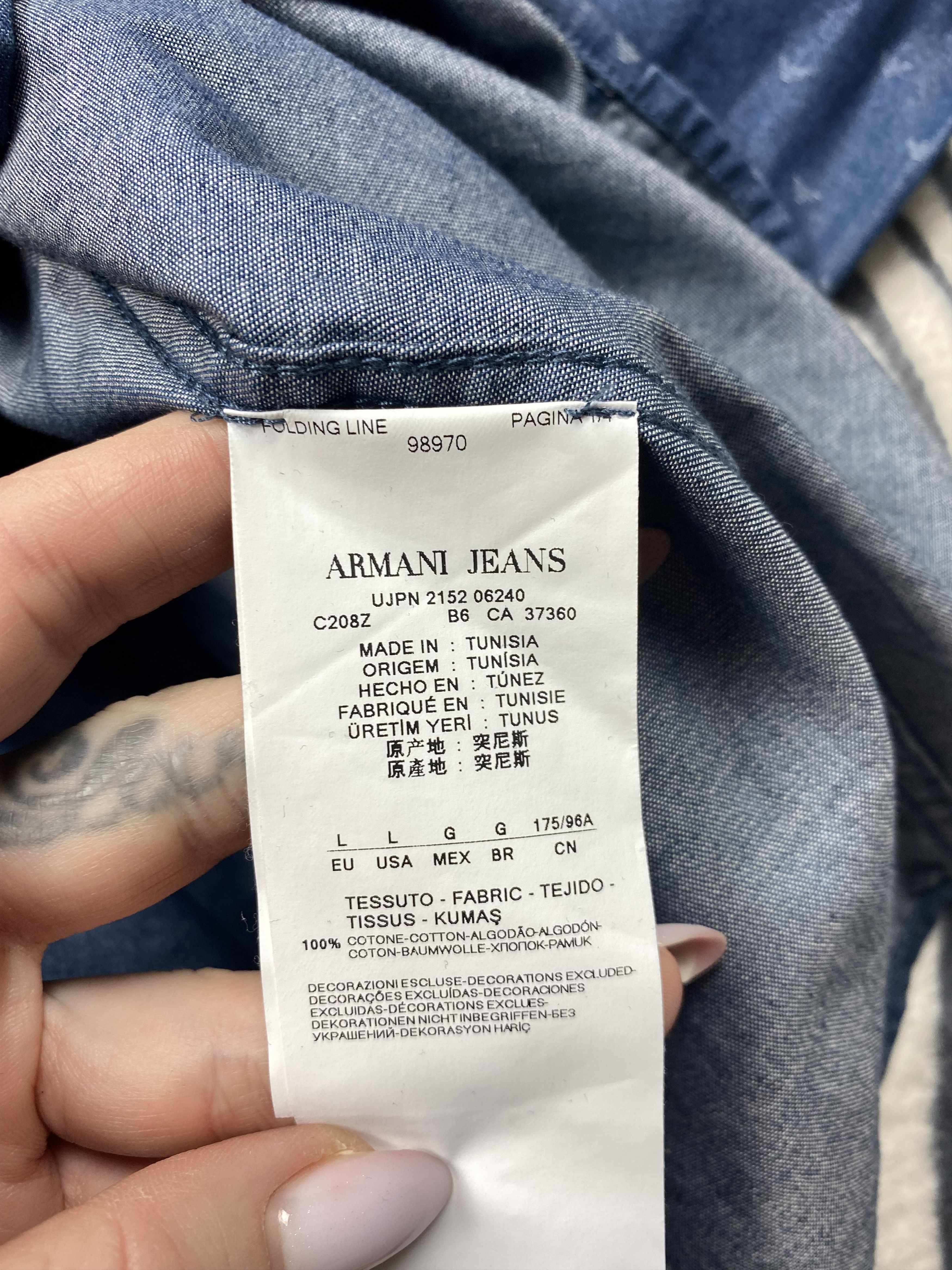 Armani × Vintage Armani Jeans Vintage Denim Shirt Jeans Slim Fit Size US L / EU 52-54 / 3 - 5 Thumbnail
