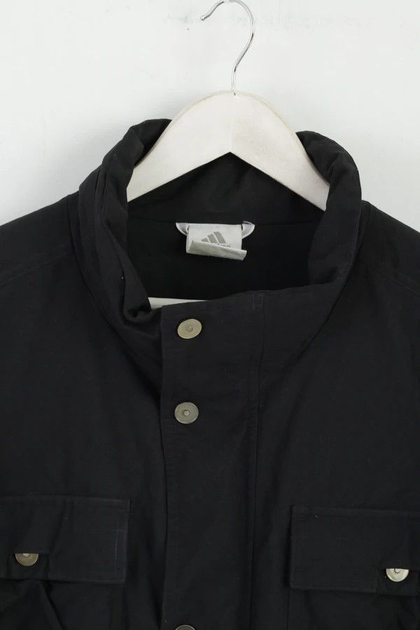 Adidas Adidas Men L Jacket Black Nylon Waterproof Top 1435 Size US L / EU 52-54 / 3 - 3 Thumbnail
