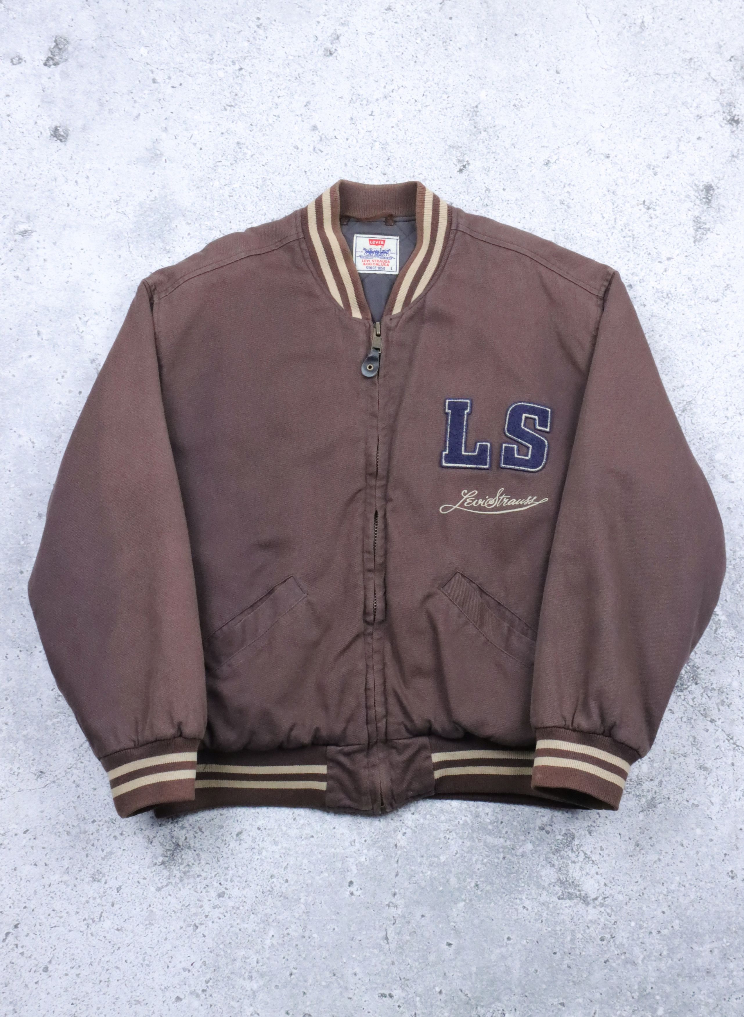 90s Levis Varsity Bomber Jacket L