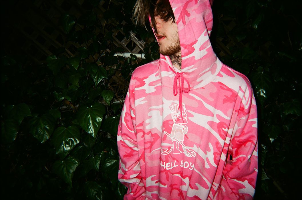 Pink camo sale lil peep hoodie