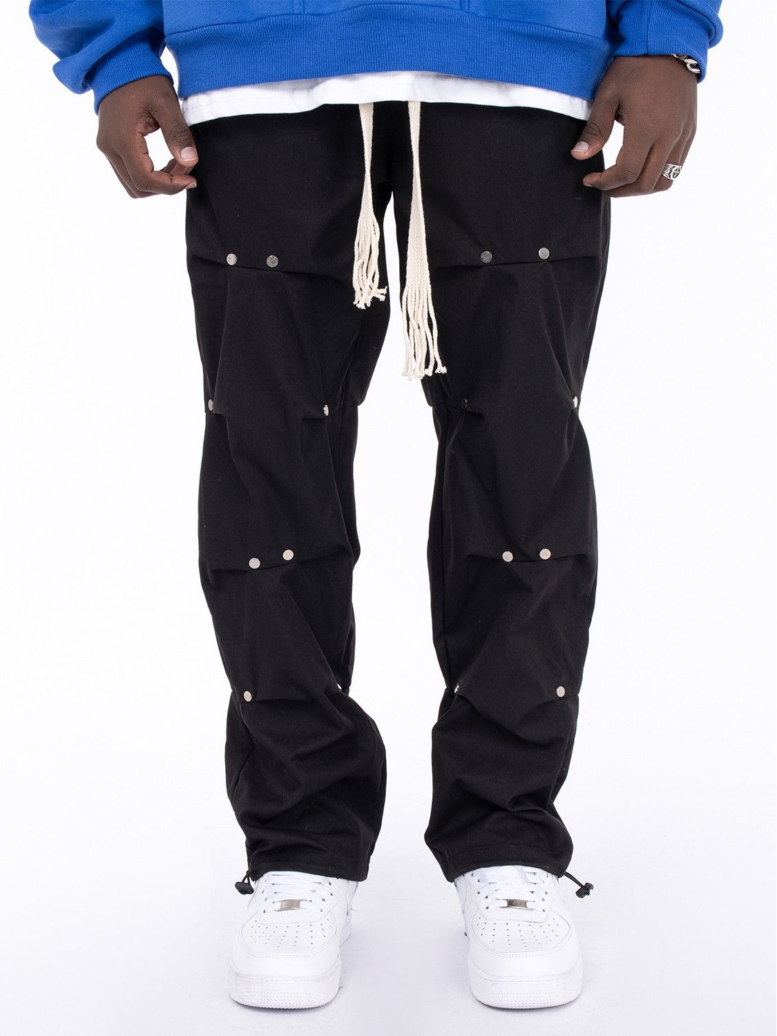 Japanese Brand Button Pleated Pants Size US 35 - 1 Thumbnail