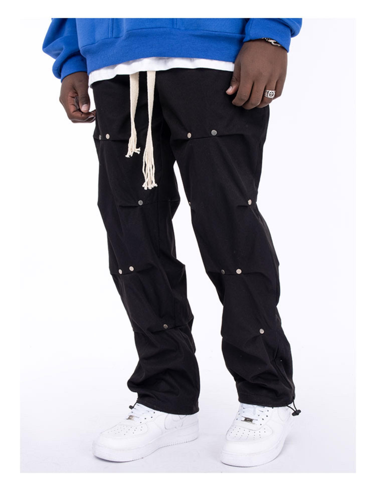 Japanese Brand Button Pleated Pants Size US 35 - 2 Thumbnail