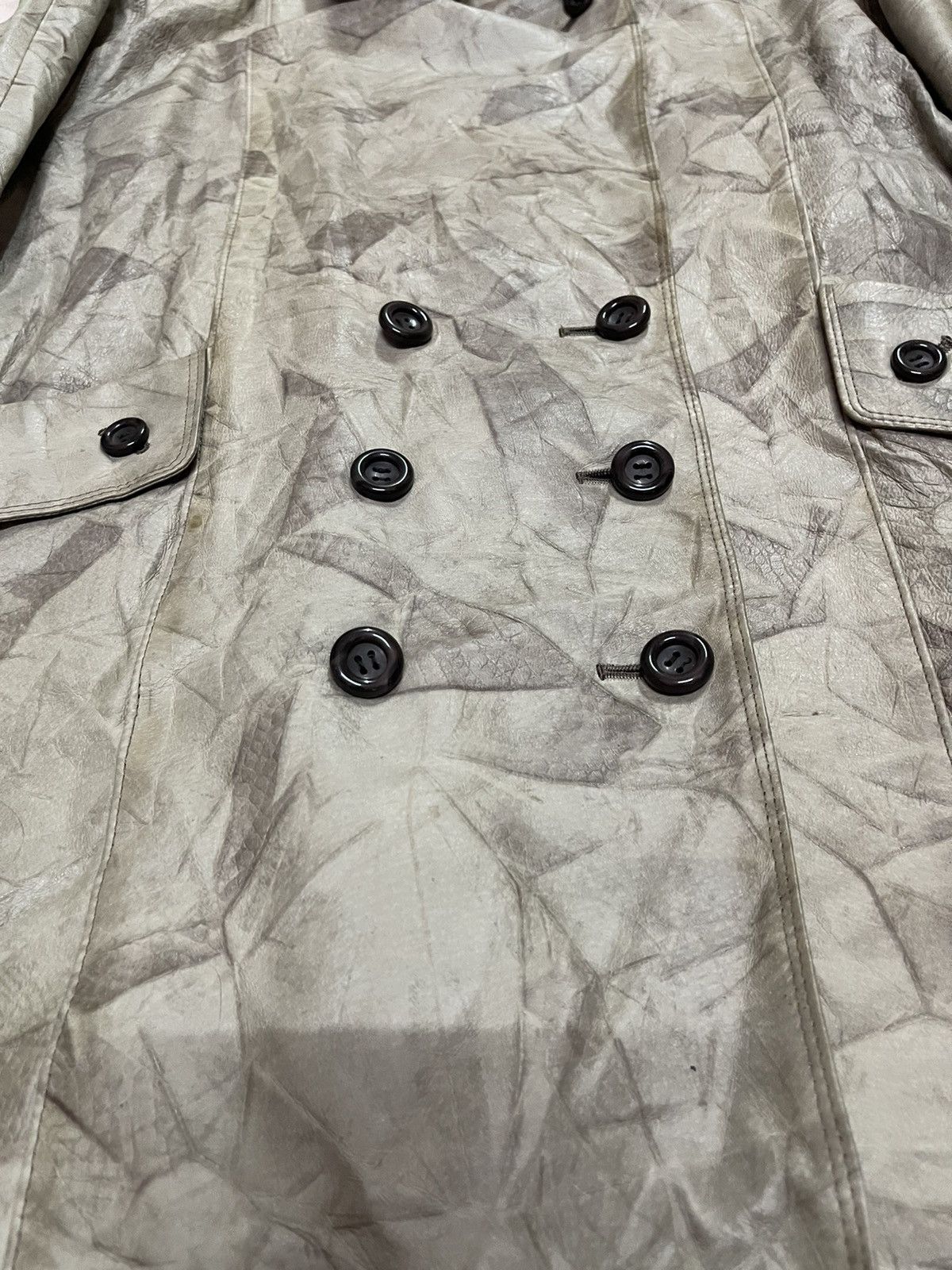 Genuine Leather × Japanese Brand Rare PATINA COLOUR LONG COAT LEATHER JACKET Size US L / EU 52-54 / 3 - 3 Thumbnail