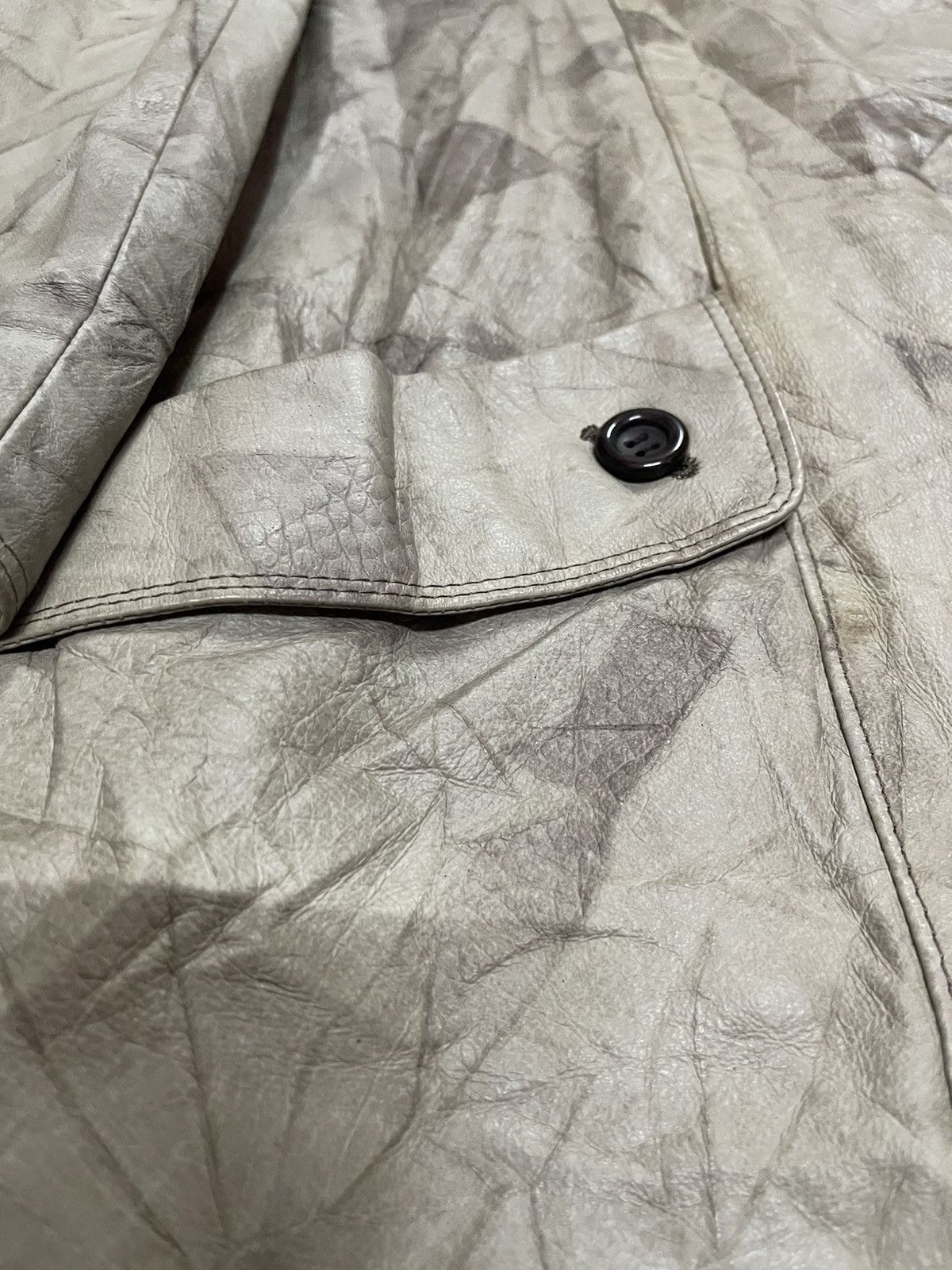 Genuine Leather × Japanese Brand Rare PATINA COLOUR LONG COAT LEATHER JACKET Size US L / EU 52-54 / 3 - 4 Thumbnail
