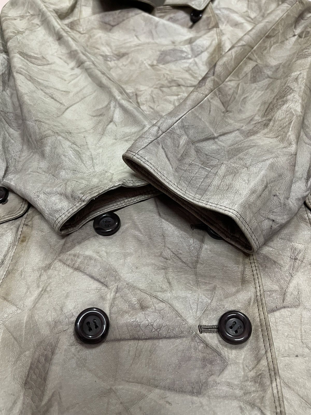 Genuine Leather × Japanese Brand Rare PATINA COLOUR LONG COAT LEATHER JACKET Size US L / EU 52-54 / 3 - 5 Thumbnail