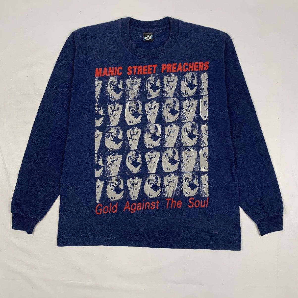 Vintage 90s MANIC STREET PREACHERS Gold Against The Soul XL - Tops