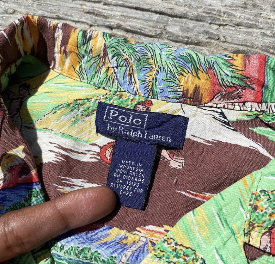 Polo Ralph Lauren Vintage 90s Polo Ralph Lauren Hawaiian Shirt 100% Rayon Size US M / EU 48-50 / 2 - 4 Thumbnail
