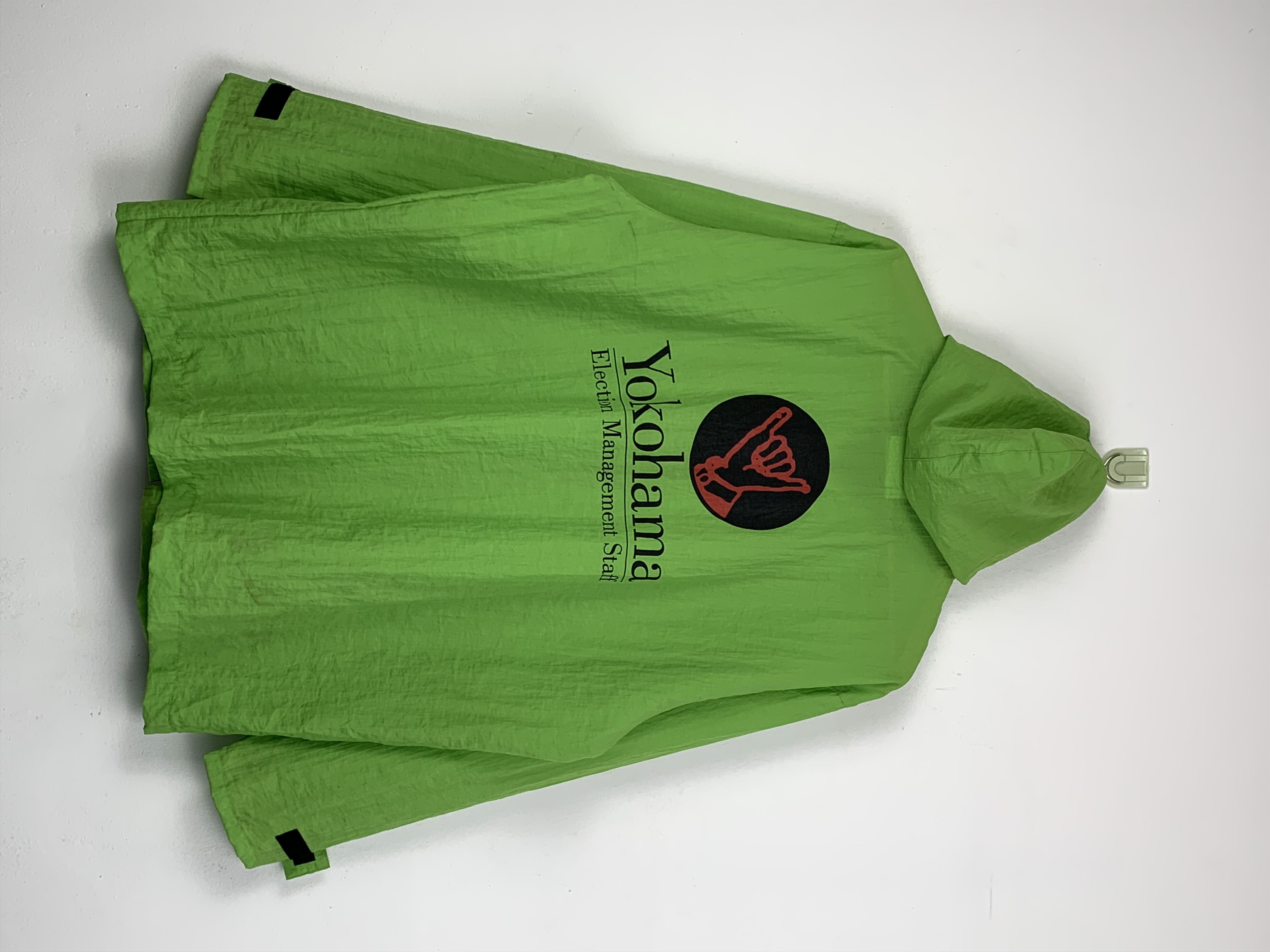 image of Vintage Yokohama Election Worker Jacket Windbreaker in Green, Men's (Size Medium)