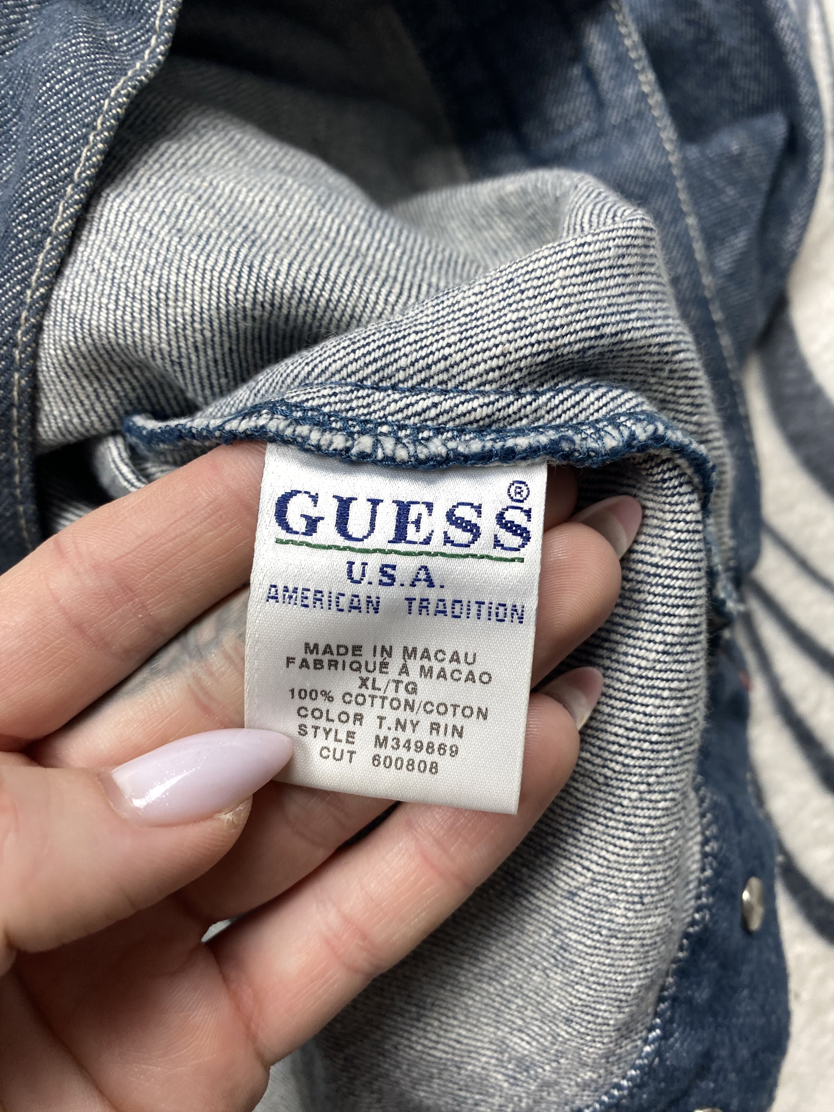 Guess Guess USA Vintage Mens Denim Jacket Size US XL / EU 56 / 4 - 6 Thumbnail