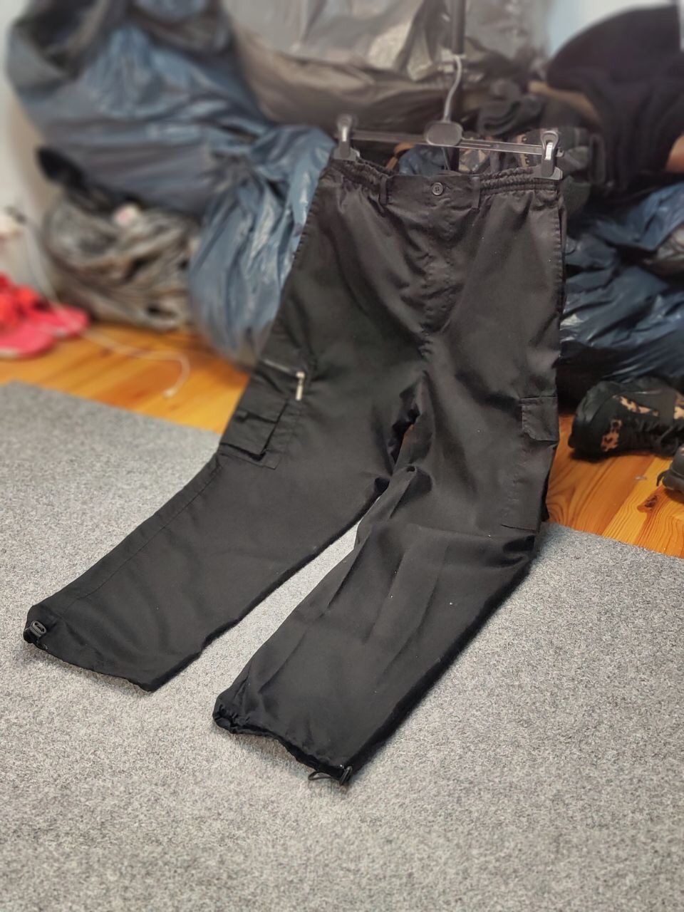 Japanese Brand Vintage 90's Cargo Pants Travis Scott Japan Black Hype Size US 32 / EU 48 - 18 Thumbnail