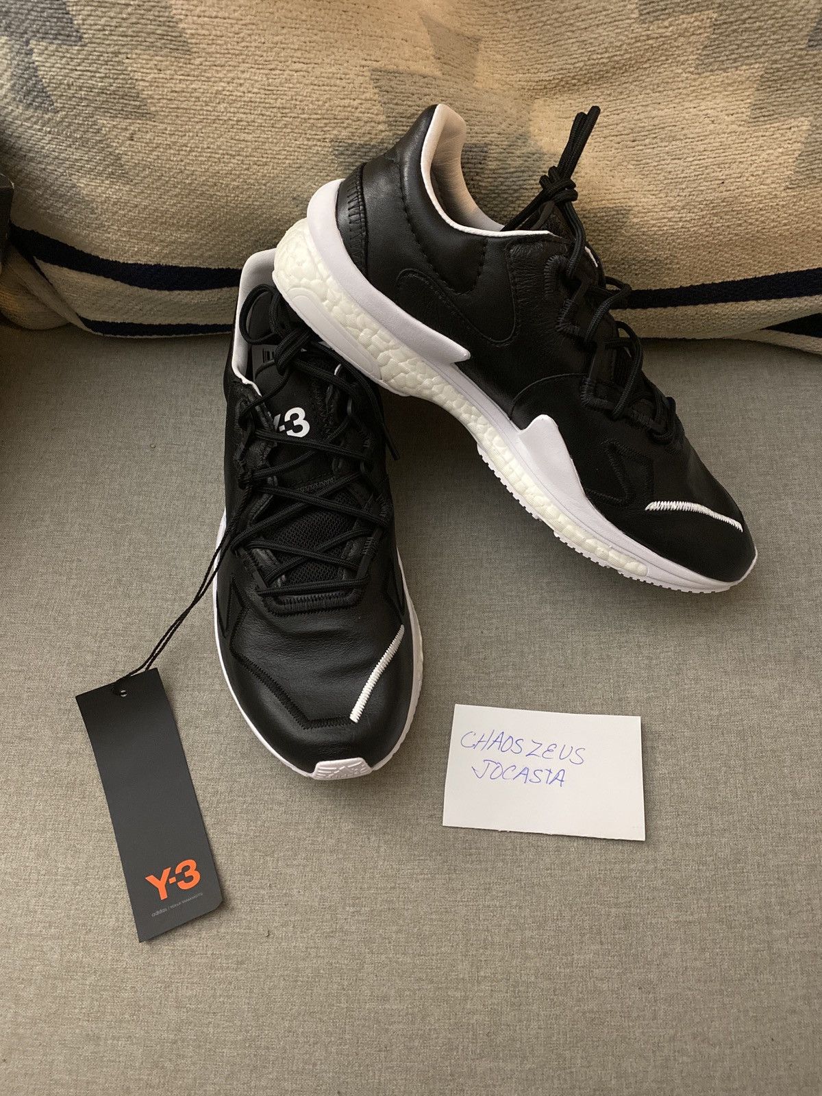 Adizero Runner Black White EF2563 leather sneakers