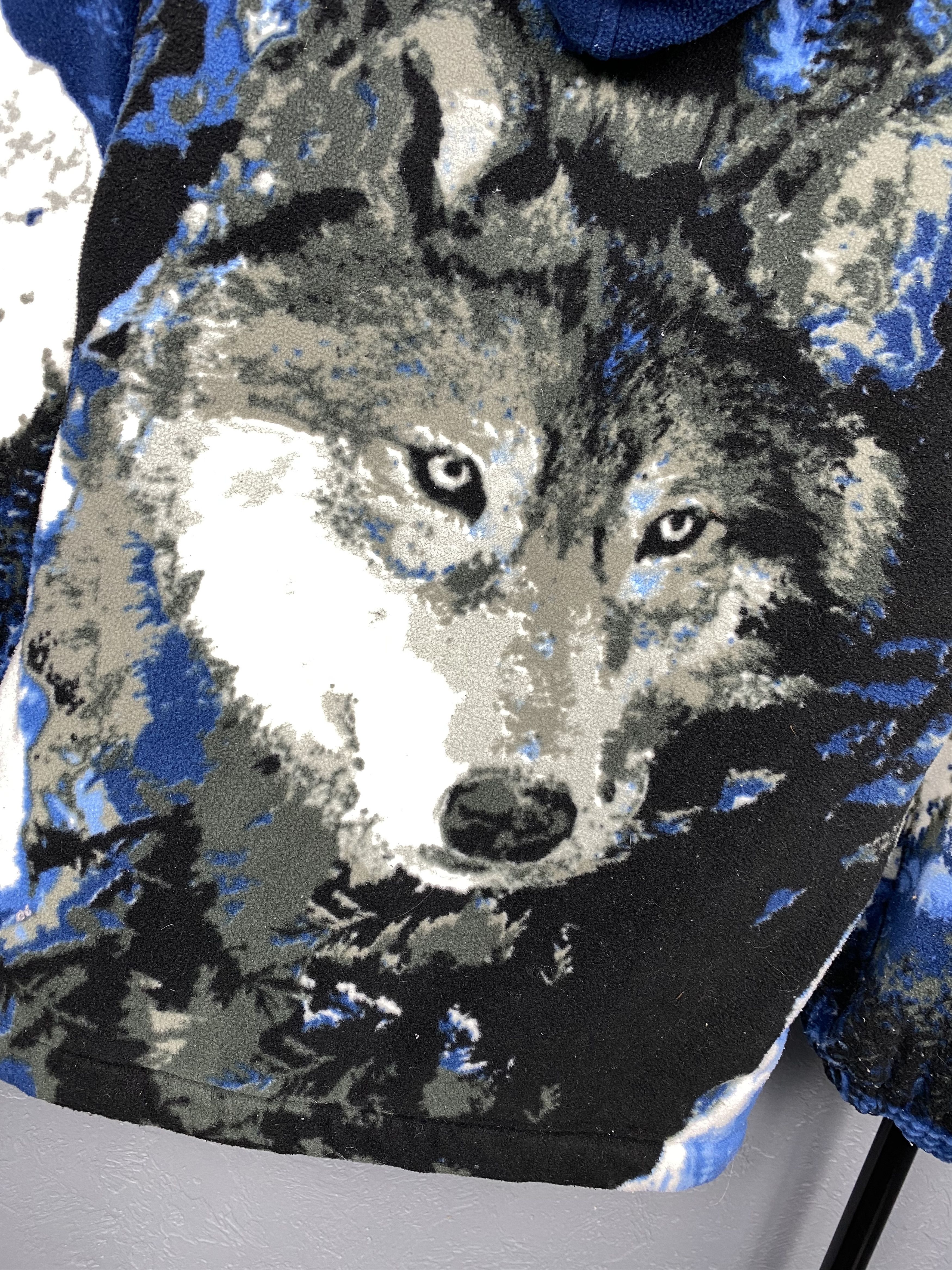 Vintage Vintage Animal WOLF Deep Pile Fleece Jacket Size US L / EU 52-54 / 3 - 2 Thumbnail