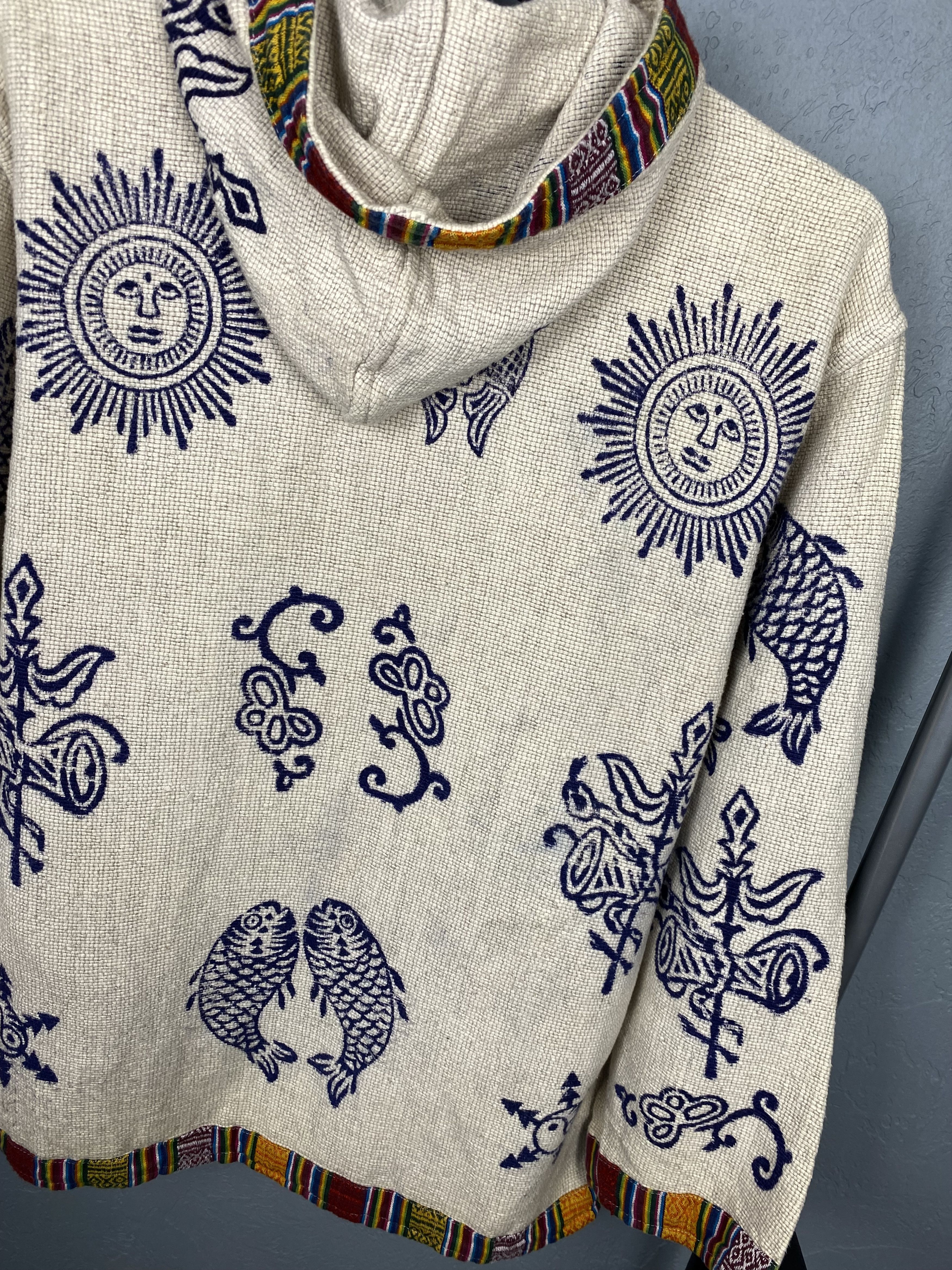 Nepal Traditional Handmade Knit Hoodie Jacket Custom