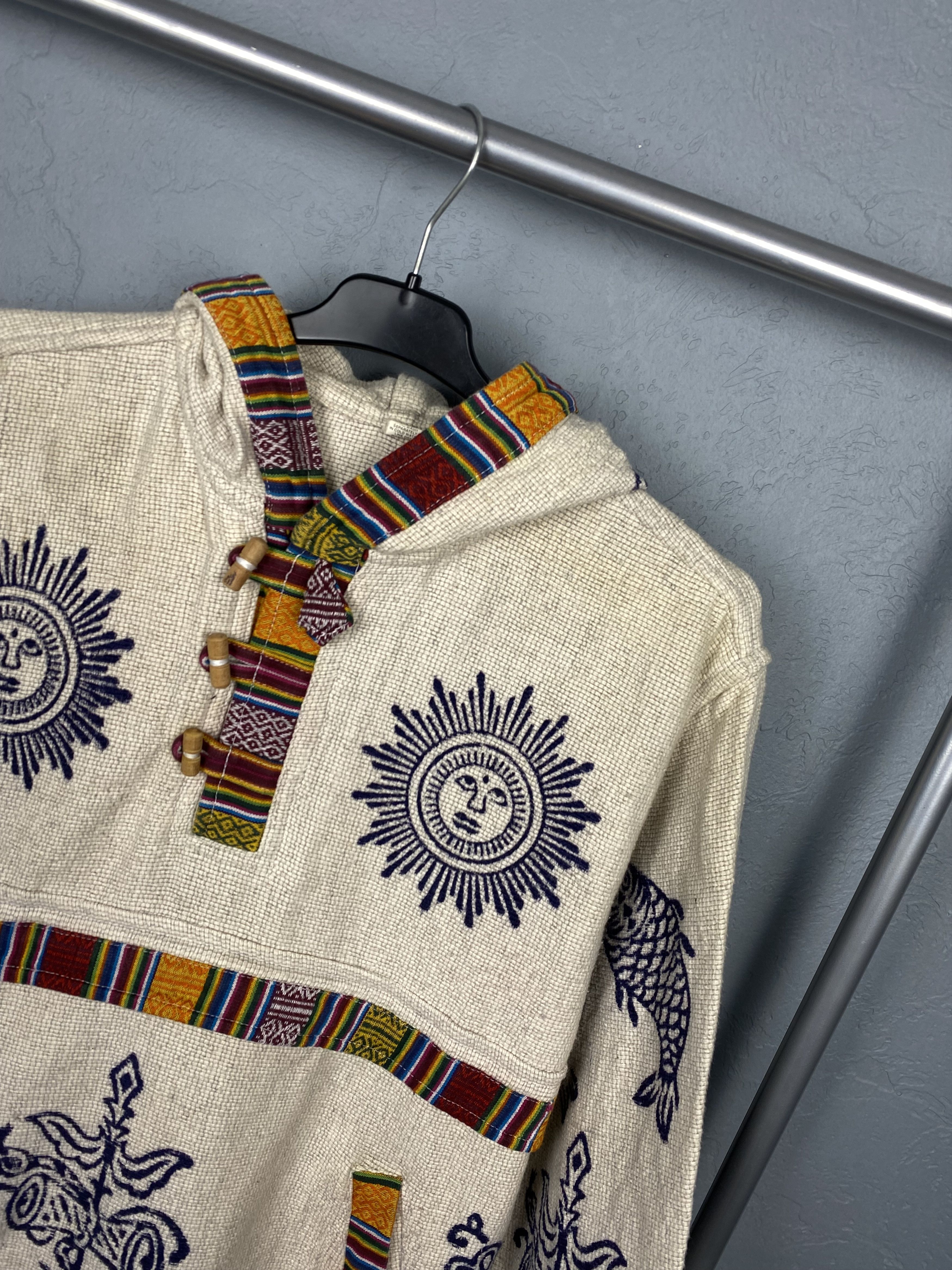 Nepal Traditional Handmade Knit Hoodie Jacket Custom