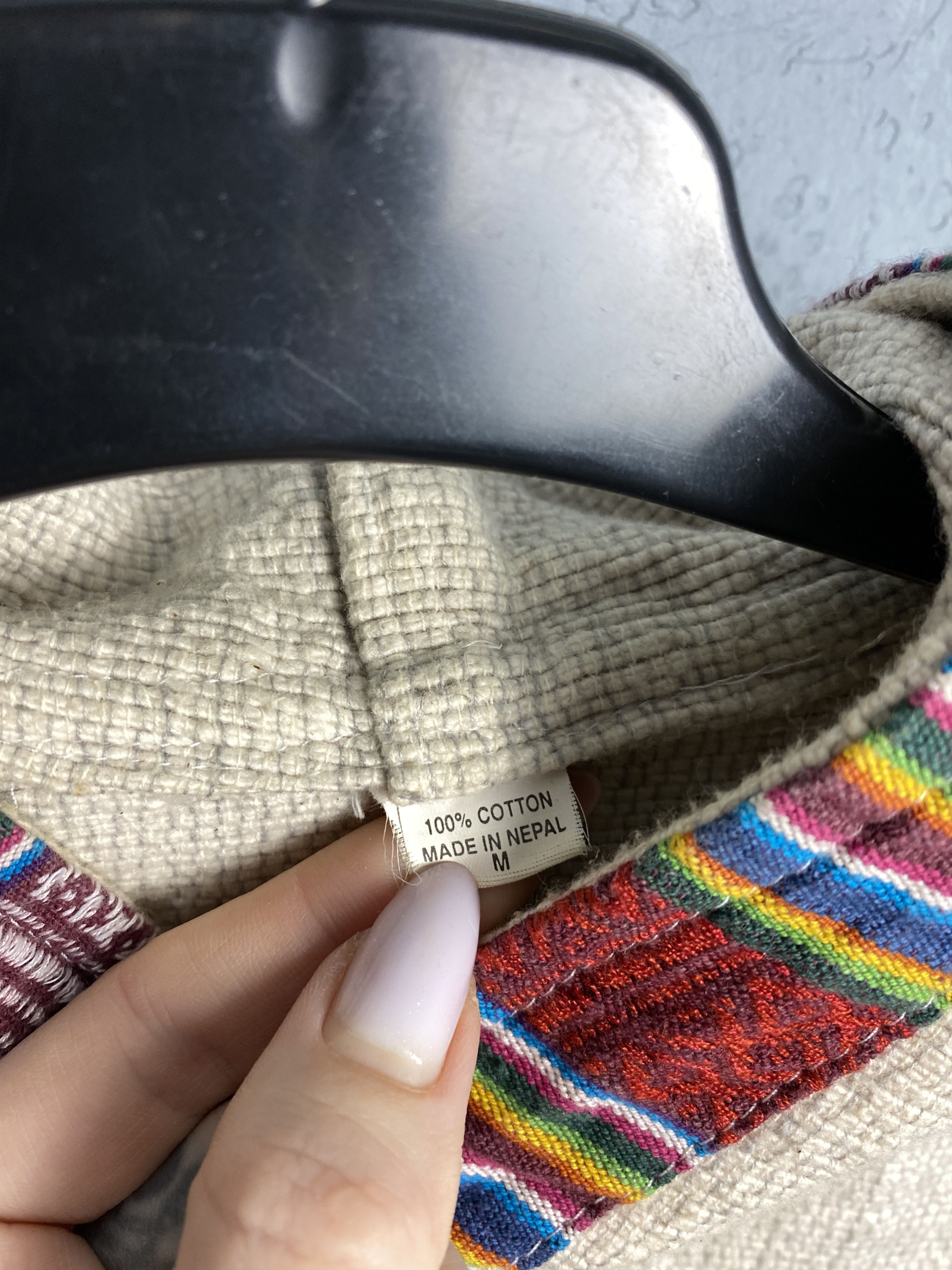 Nepal Traditional Handmade Knit Hoodie Jacket Custom