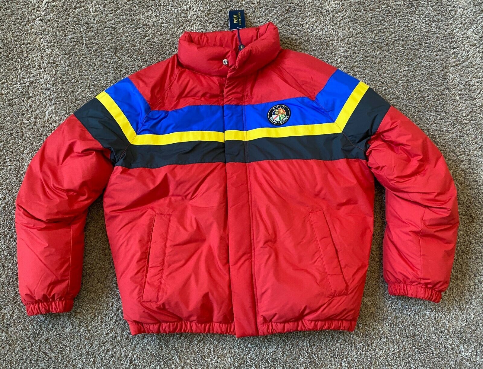 Polo Ralph Lauren POLO RALPH LAUREN COOKIE STRIPED DOWN PUFFER JACKET XL Size US XL / EU 56 / 4 - 3 Thumbnail