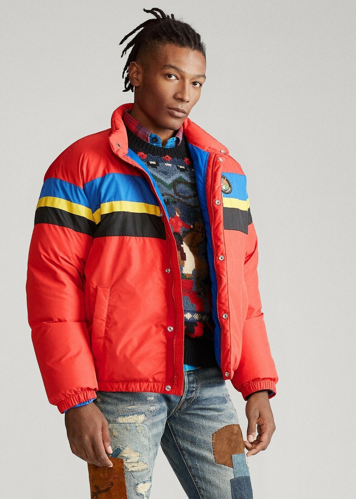 Polo Ralph Lauren POLO RALPH LAUREN COOKIE STRIPED DOWN PUFFER JACKET XL Size US XL / EU 56 / 4 - 9 Thumbnail