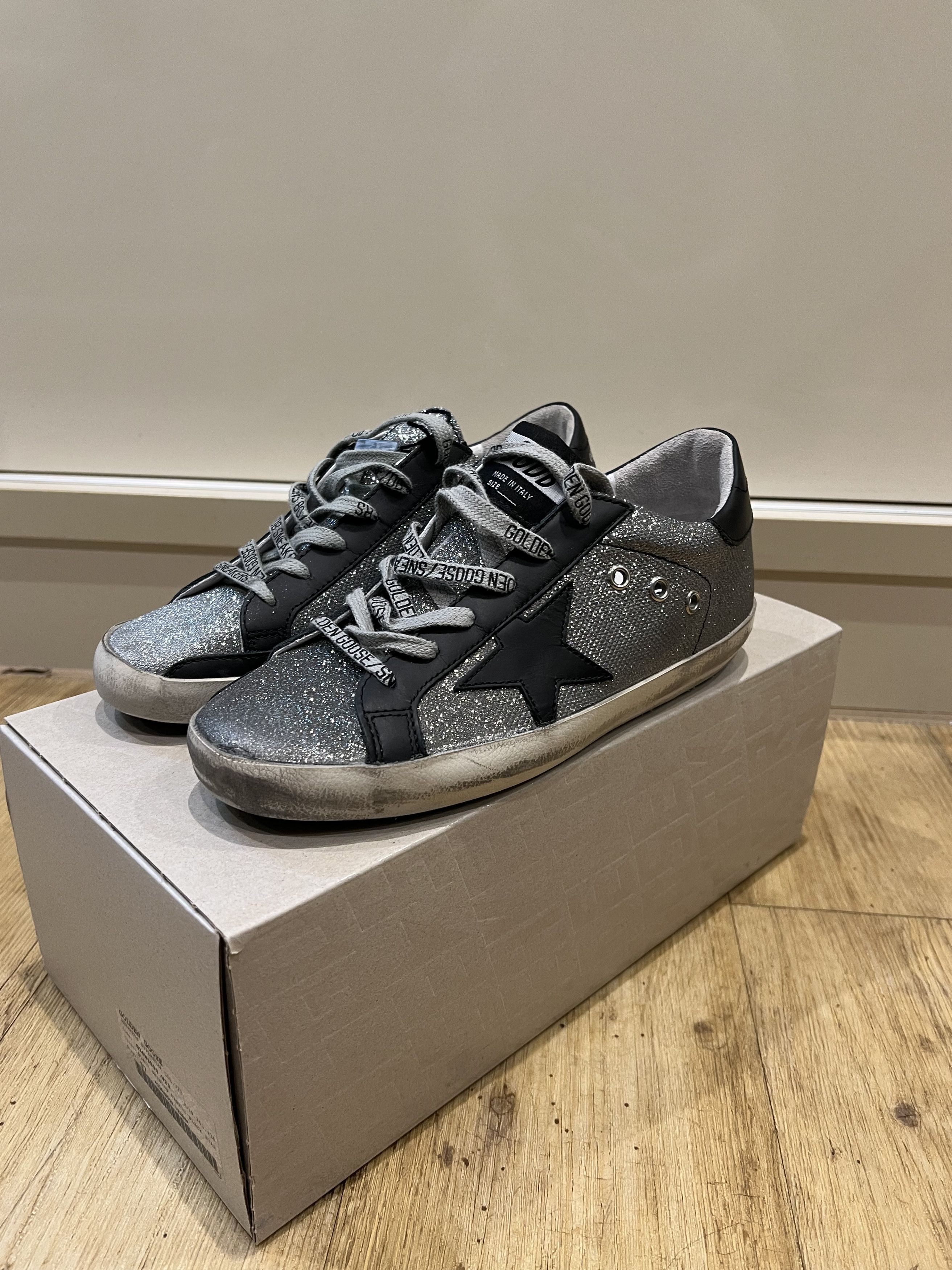 Golden goose fashion iridescent sneakers