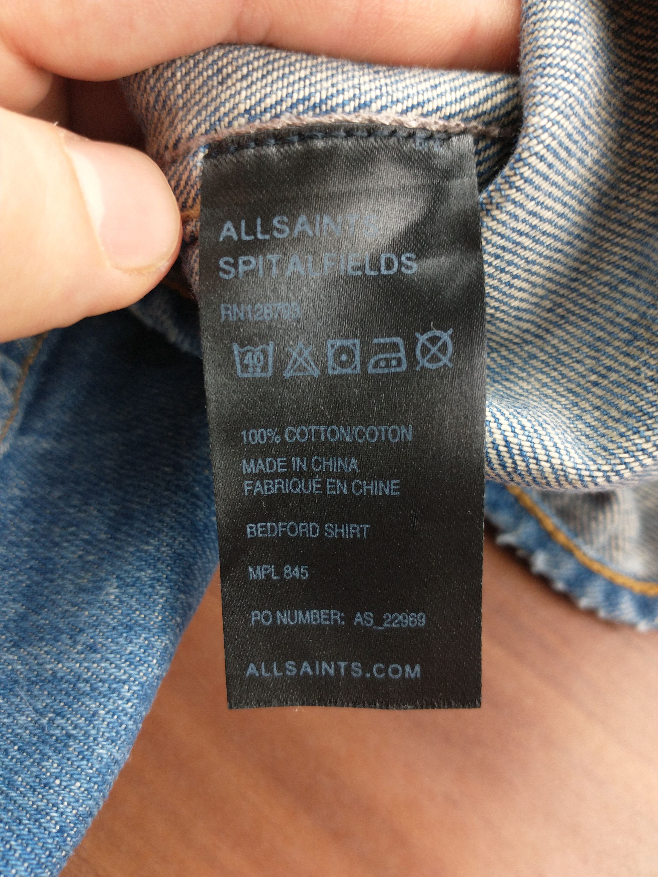 Allsaints Bedford Shirt / Jacket Denim Cord Collar Size US S / EU 44-46 / 1 - 6 Thumbnail