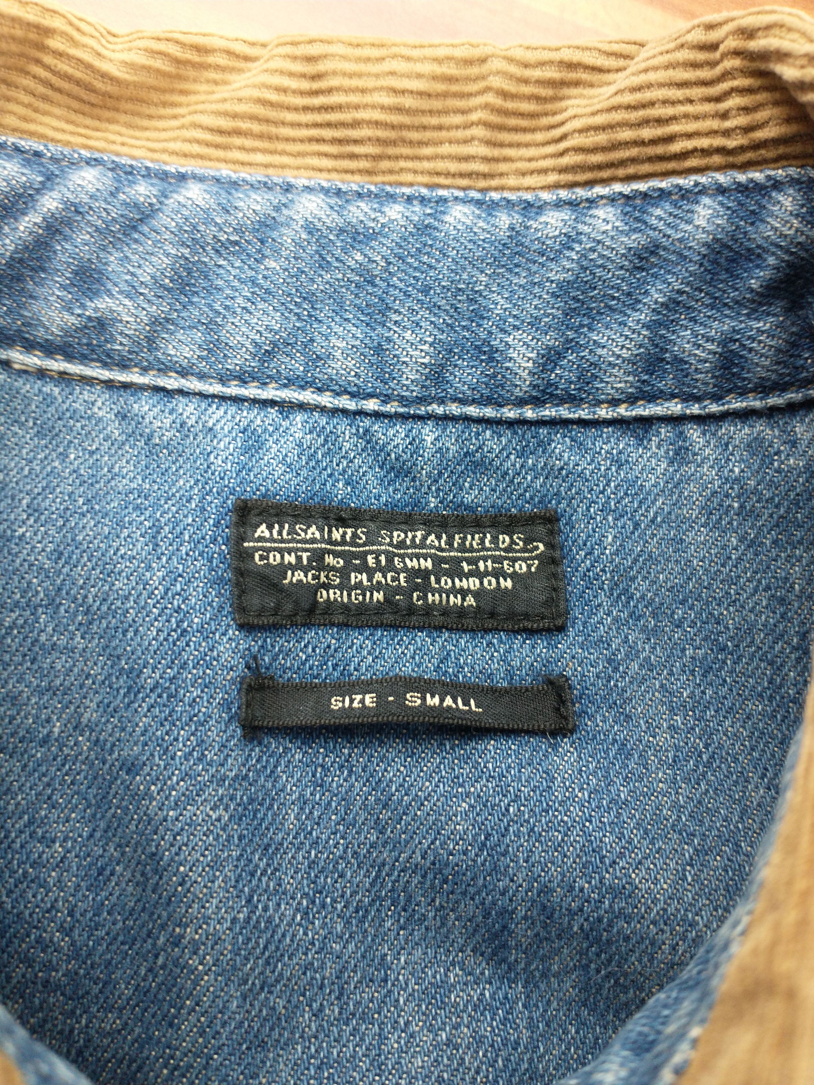 Allsaints Bedford Shirt / Jacket Denim Cord Collar Size US S / EU 44-46 / 1 - 5 Thumbnail
