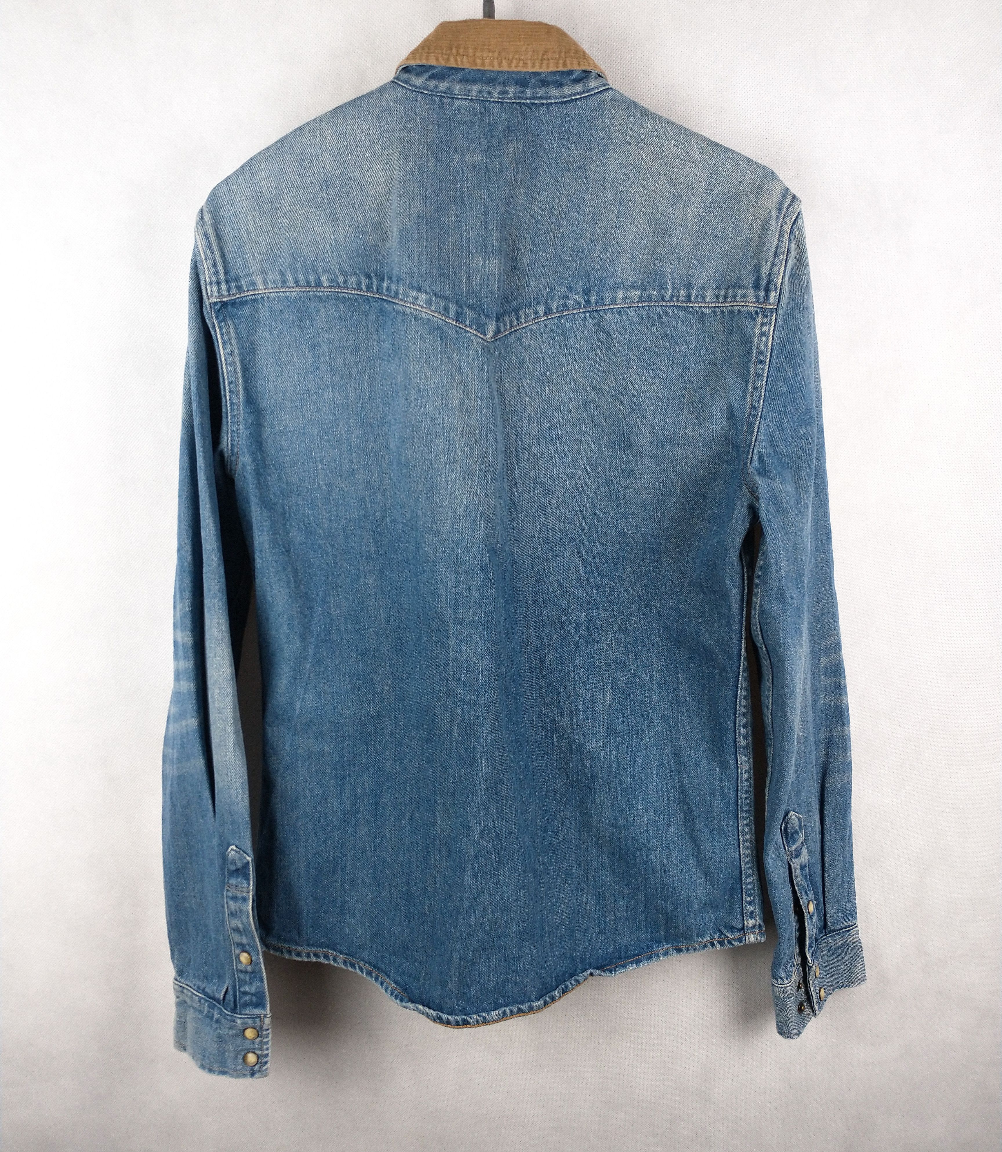 Allsaints Bedford Shirt / Jacket Denim Cord Collar Size US S / EU 44-46 / 1 - 2 Thumbnail