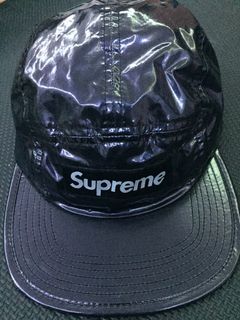 Supreme Glossy Ripstop Camp Cap Red Grey F/W 16