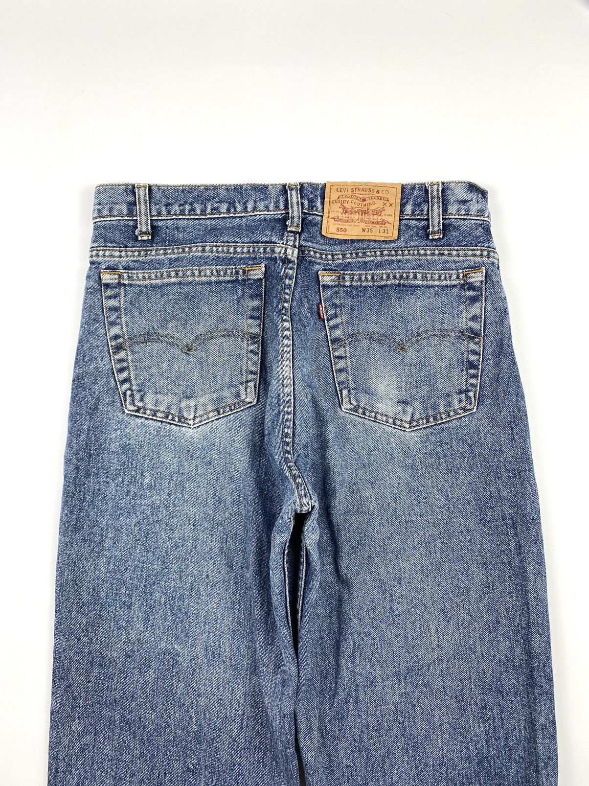 Levi's 90’s 🇺🇸 Vintage Levi’s 550 Light Wash Denim Pants 35x31 Size US 35 - 11 Thumbnail