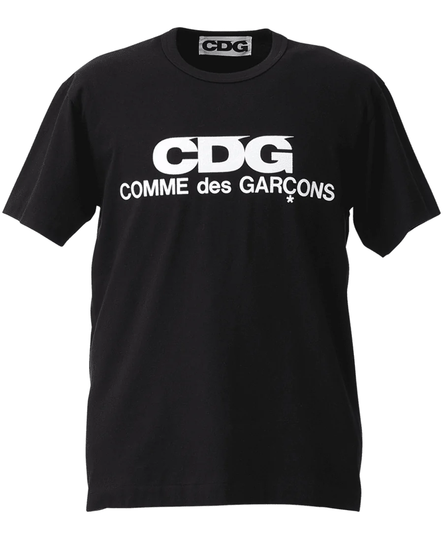 image of Cdg Cdg Cdg x Comme Des Garcons Cdg T-Shirt Logo Comme Des Garcons in Black, Men's (Size XL)