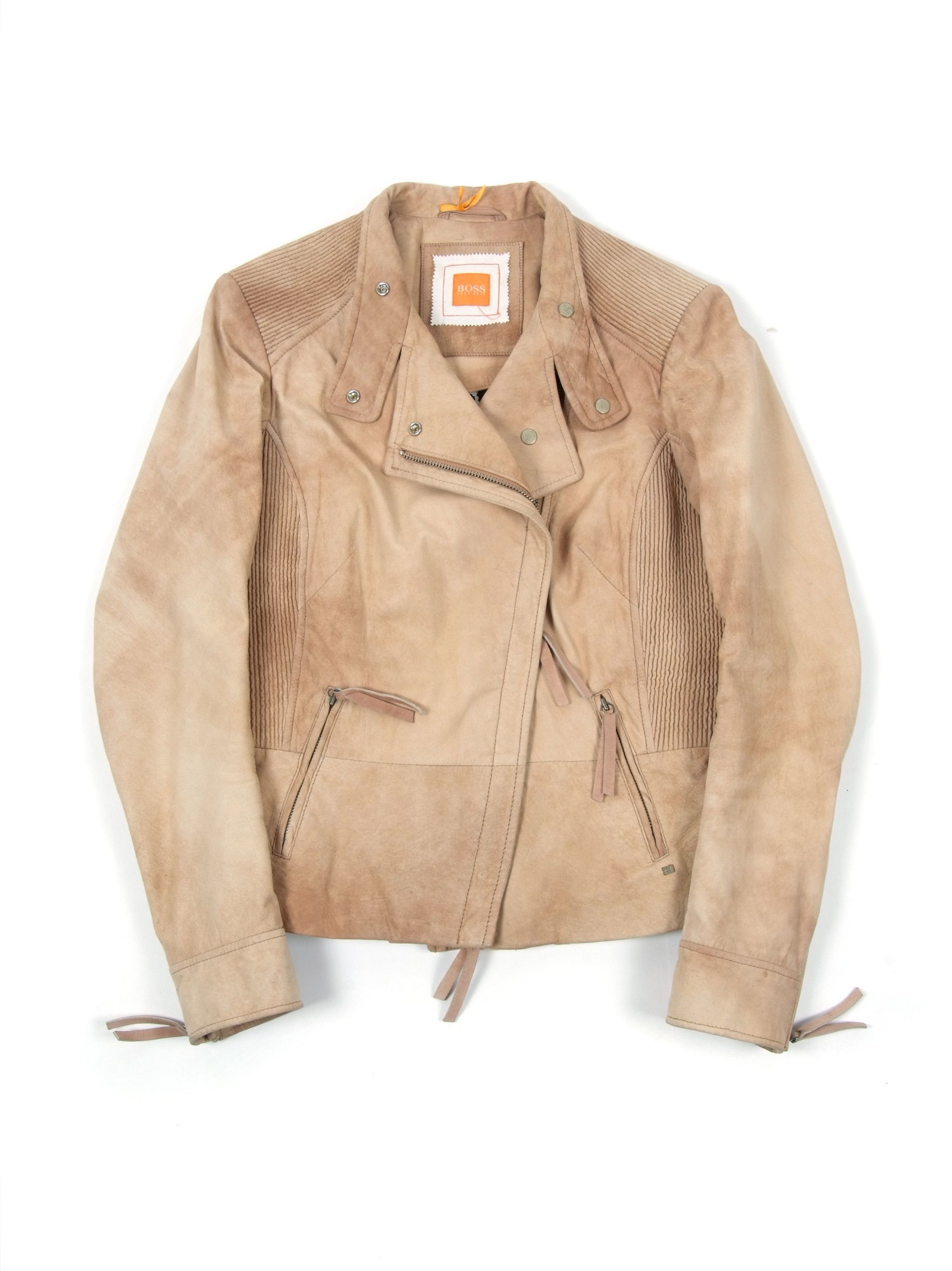 Hugo Boss HUGO BOSS Jumma Leather Biker Jacket Size M / US 6-8 / IT 42-44 - 1 Thumbnail