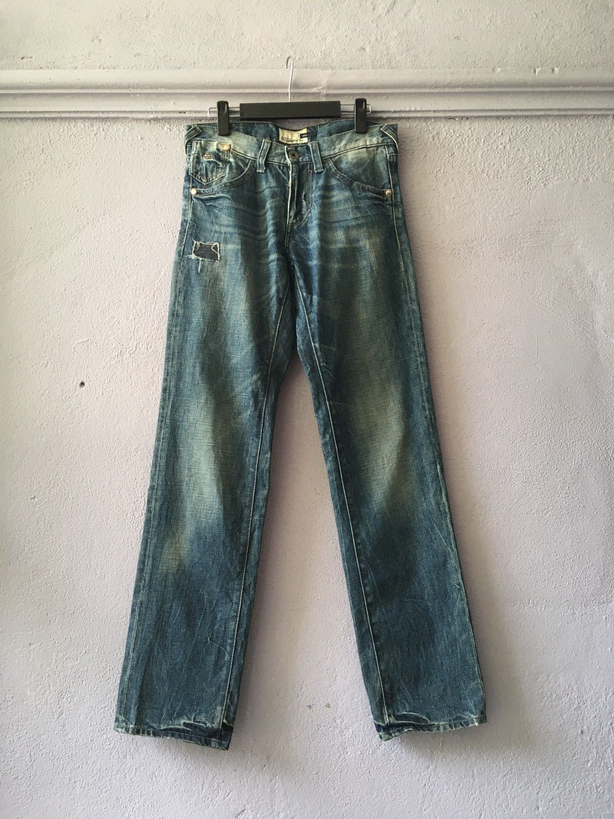 If Six Was Nine × Japanese Brand × Tornado Mart Flare Energie Kroll Denim Jeans Distressed Tornado Mart Size US 32 / EU 48 - 2 Thumbnail