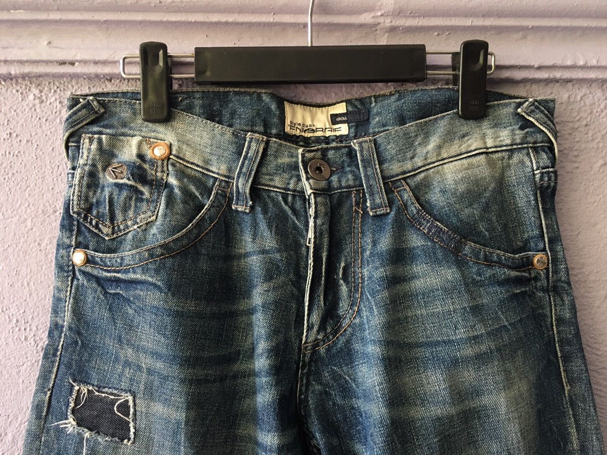 If Six Was Nine × Japanese Brand × Tornado Mart Flare Energie Kroll Denim Jeans Distressed Tornado Mart Size US 32 / EU 48 - 3 Thumbnail