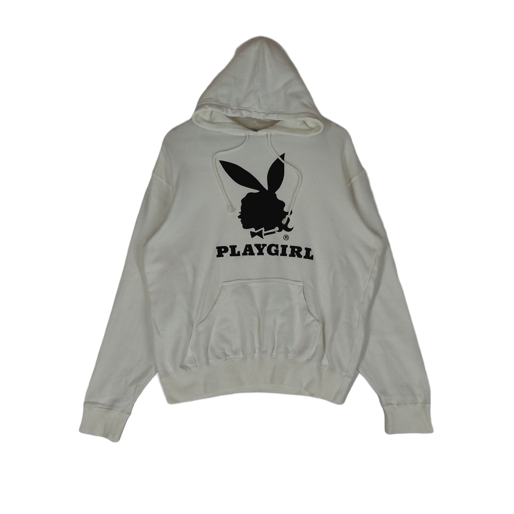 Hysteric Glamour Vintage HYSTERIC GLAMOUR PLAYGIRL Big Logo White Hoodie Size US L / EU 52-54 / 3 - 1 Thumbnail