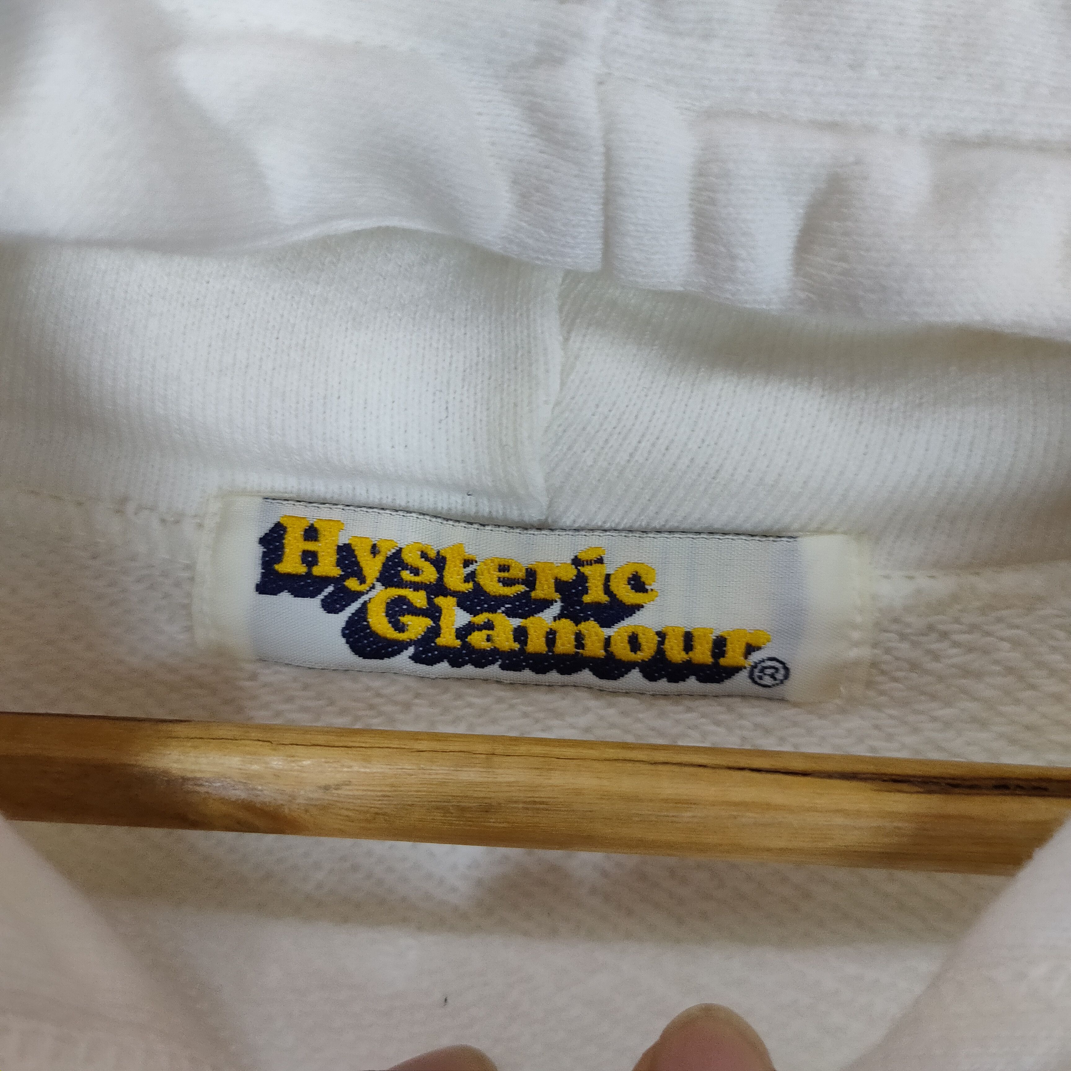 Hysteric Glamour Vintage HYSTERIC GLAMOUR PLAYGIRL Big Logo White Hoodie Size US L / EU 52-54 / 3 - 5 Thumbnail