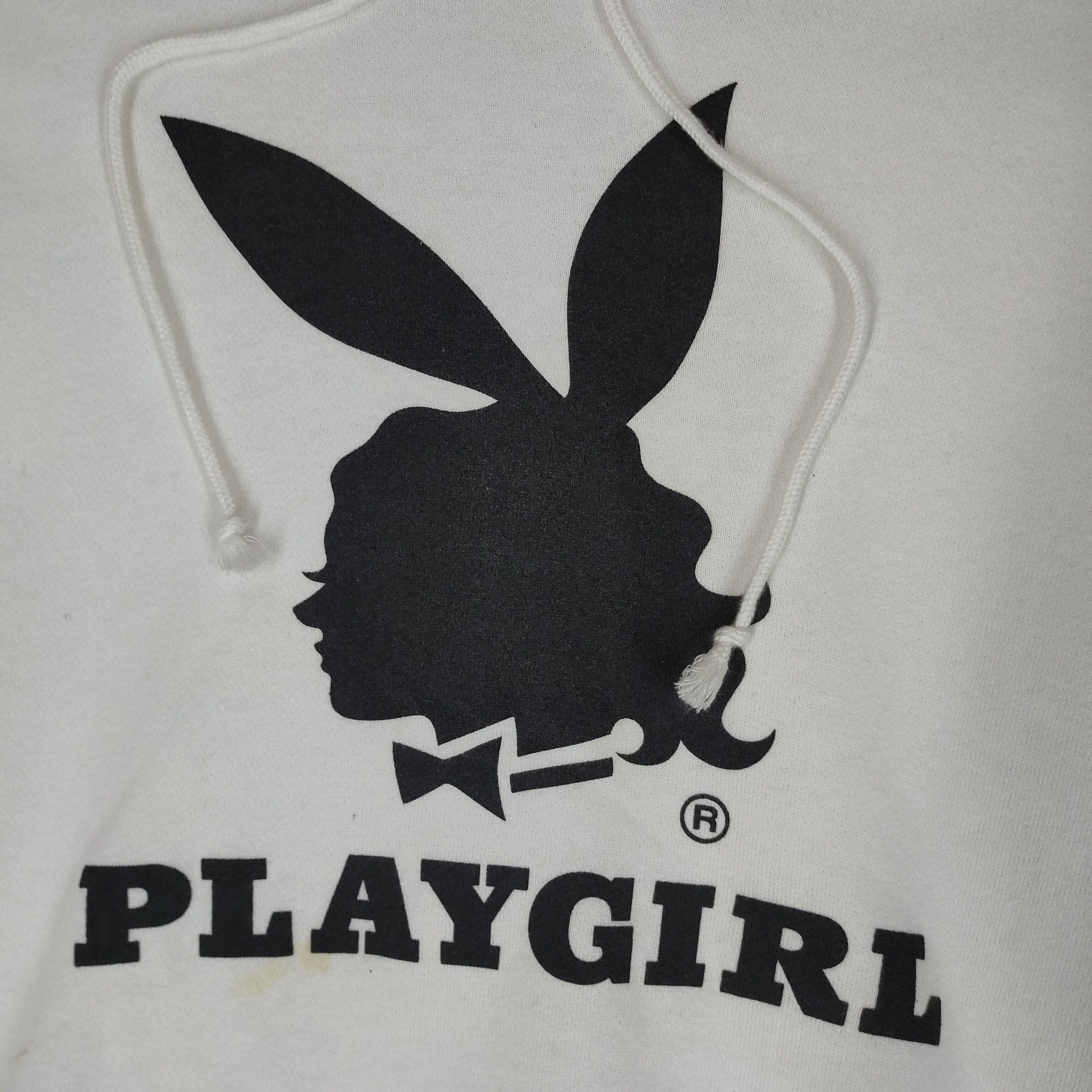 Hysteric Glamour Vintage HYSTERIC GLAMOUR PLAYGIRL Big Logo White Hoodie Size US L / EU 52-54 / 3 - 2 Thumbnail