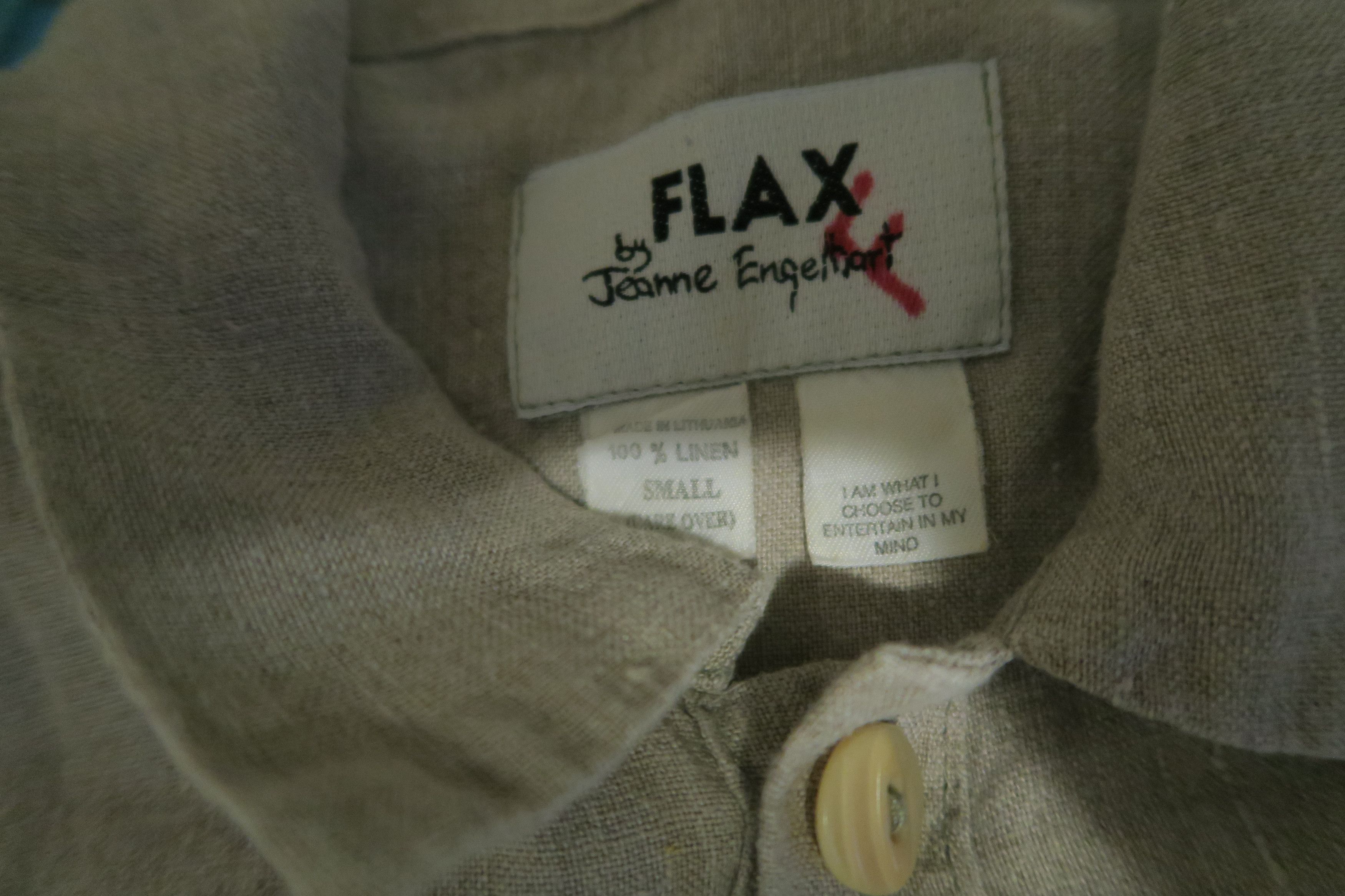 FLAX by Jeanne Engelhart LS Button Shirt Linen Boyfriend