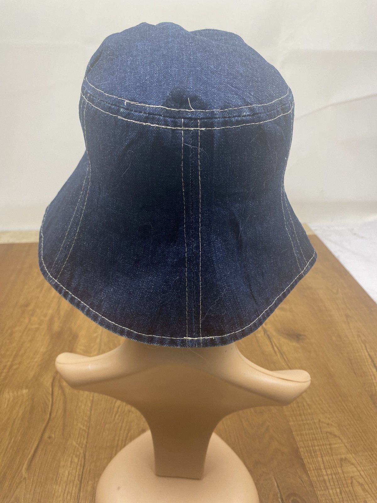 Vintage Vintage Blue Denim Bucket Hat Retro 90s Size ONE SIZE - 4 Thumbnail